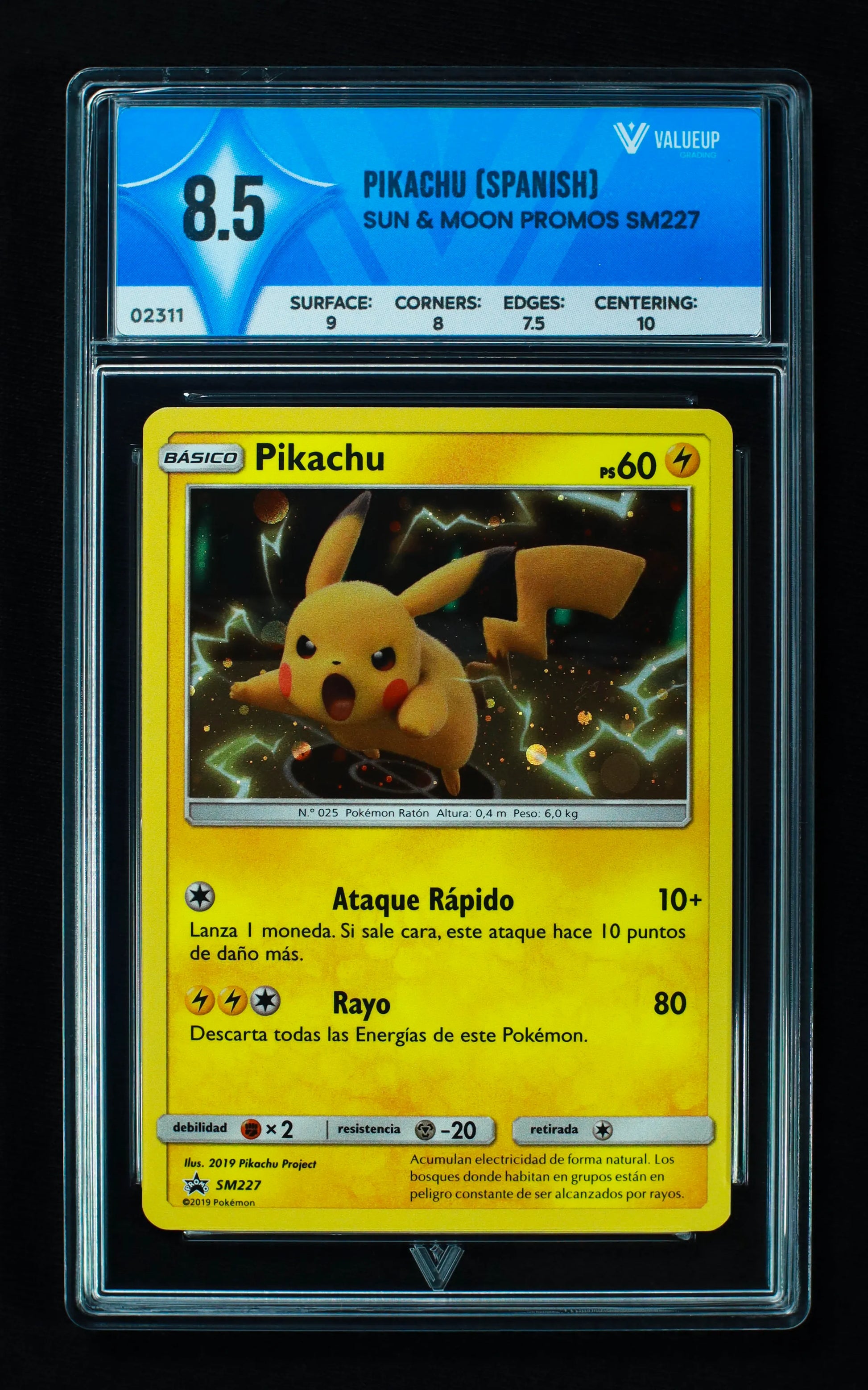 02311 PIKACHU (SPANISH) Grading Card