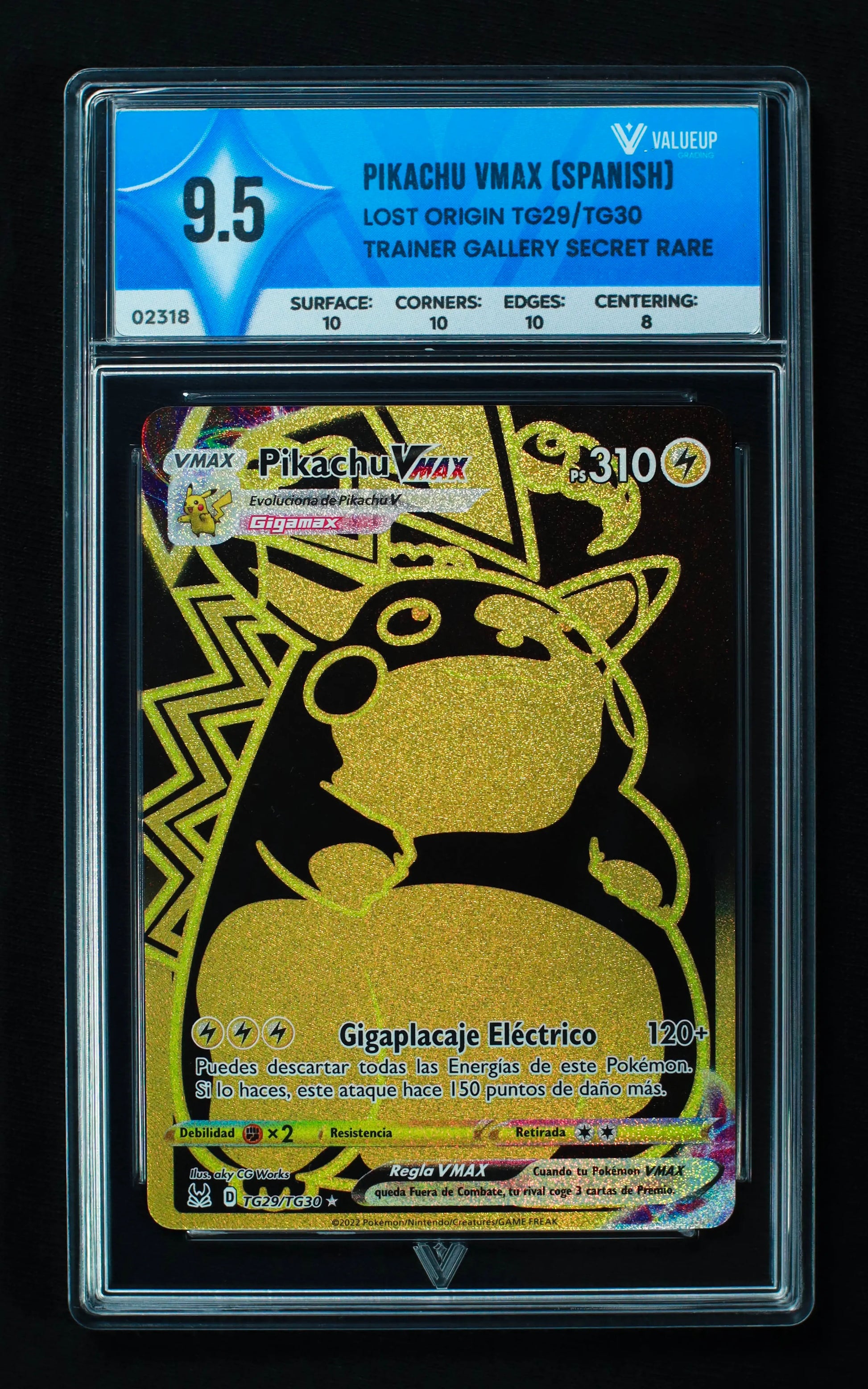 02318 PIKACHU VMAX (SPANISH) Grading Card
