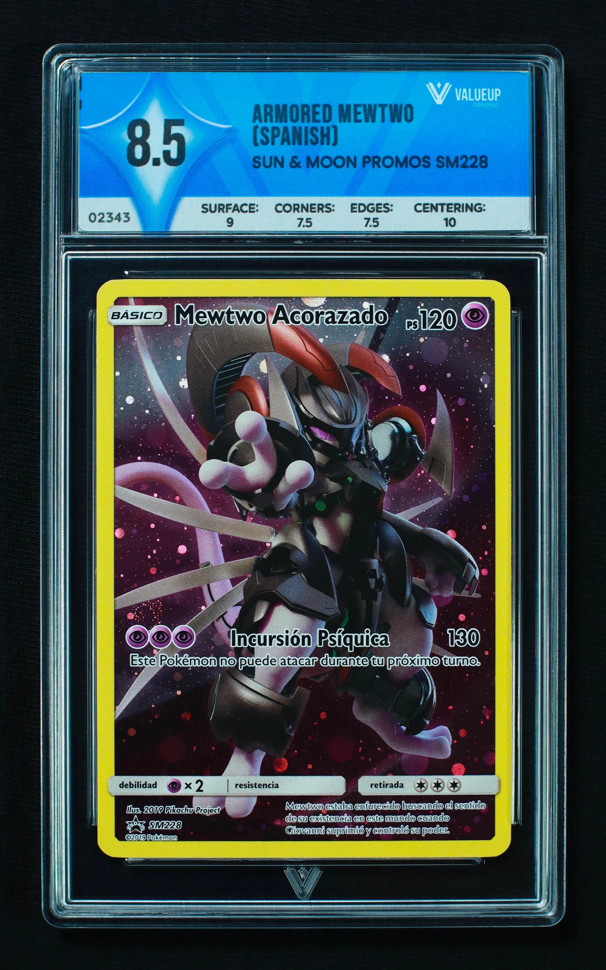 02343 ARMORED MEWTWO (SPANISH) Grading Card