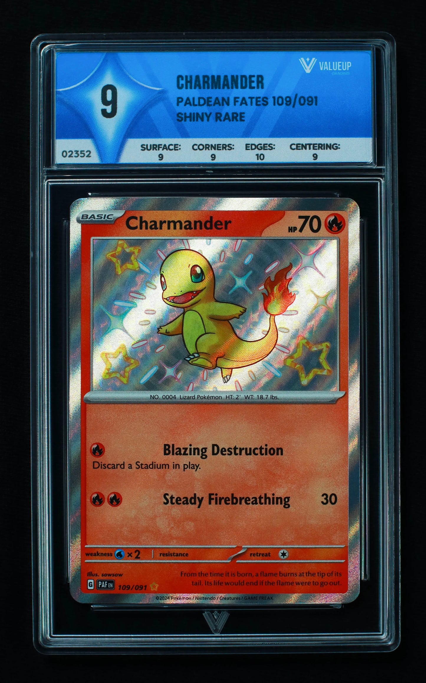 02352 CHARMANDER Grading Card