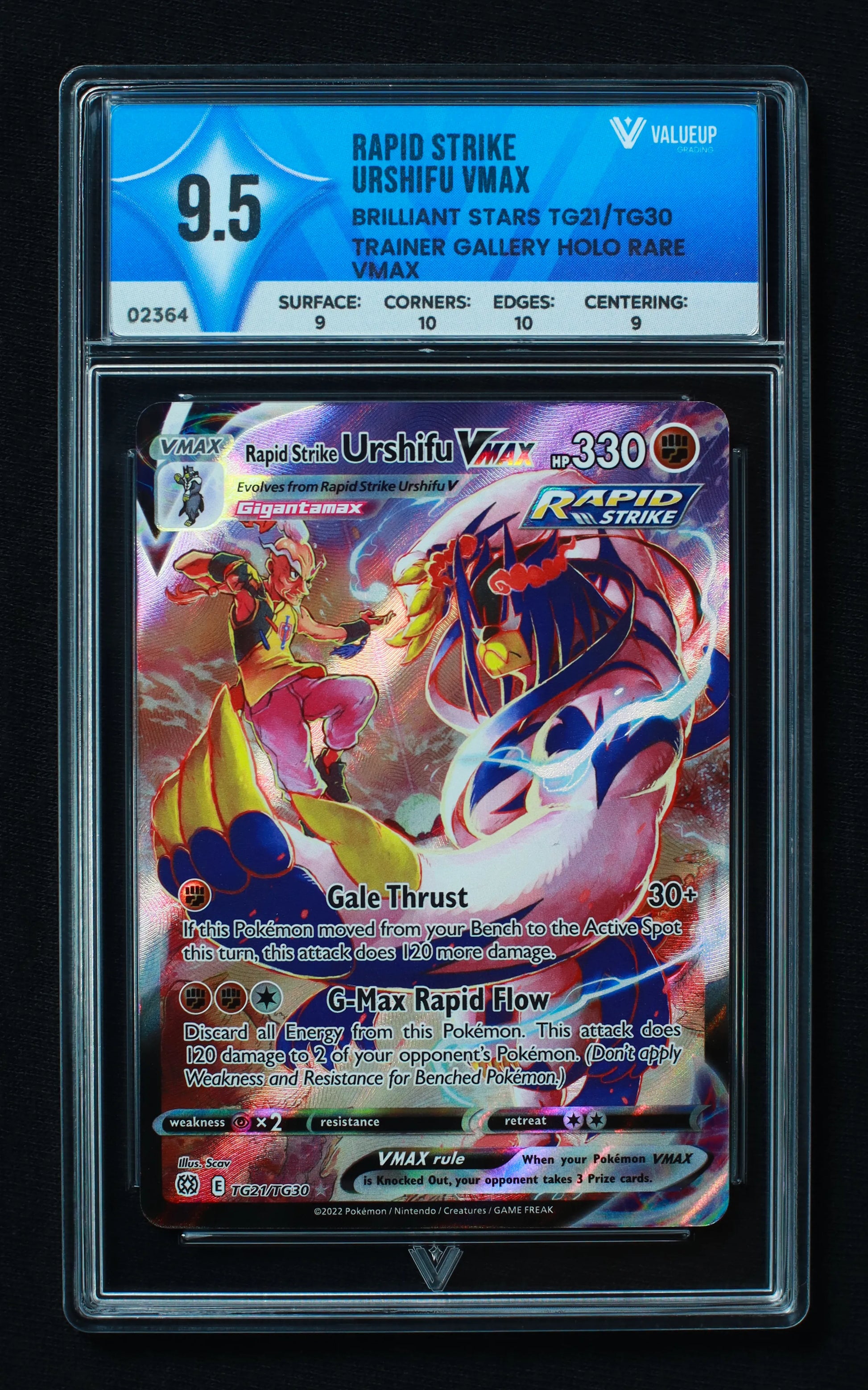 02364 RAPID STRIKE URSHIFU VMAX Grading Card