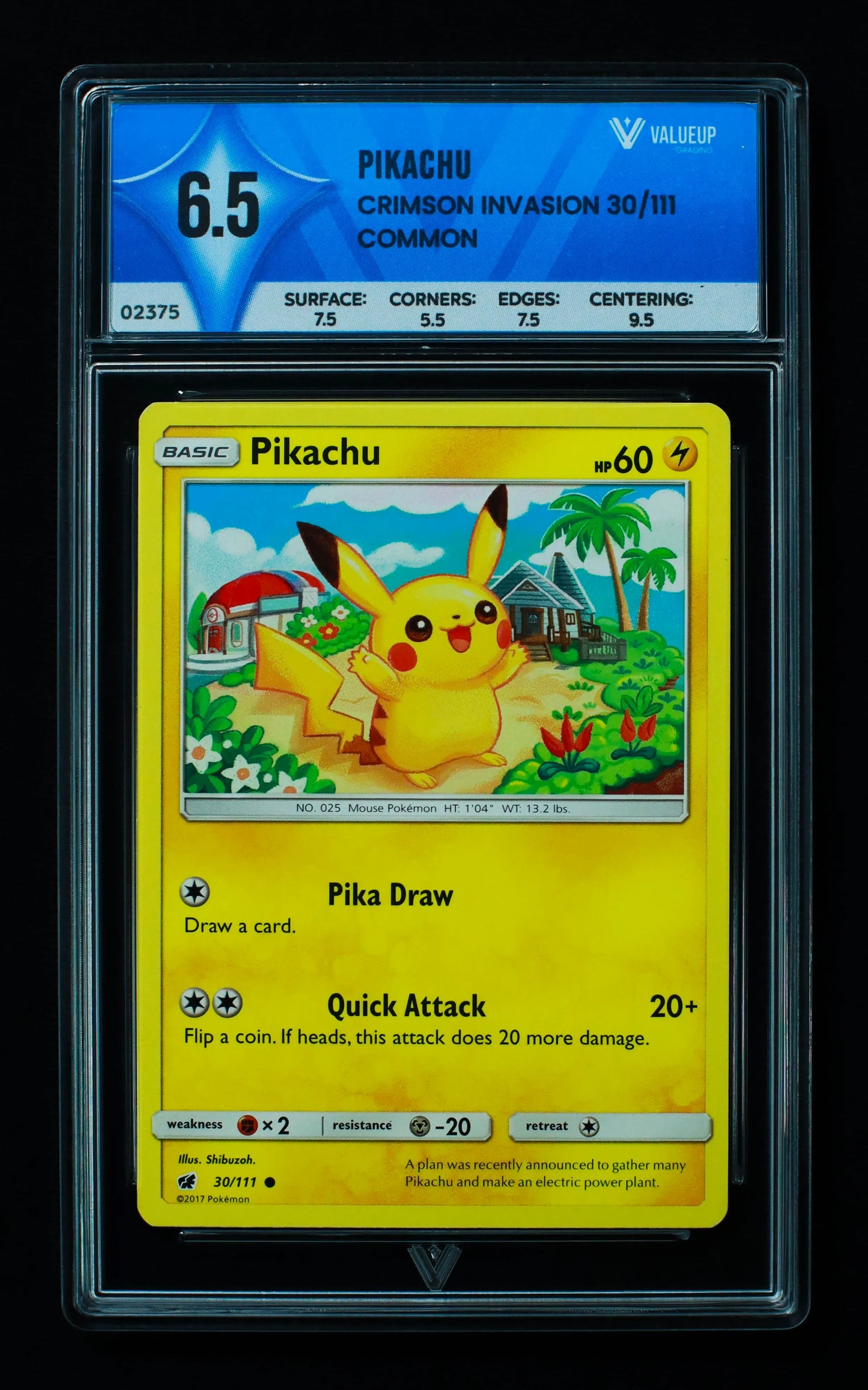 02375 PIKACHU Grading Card