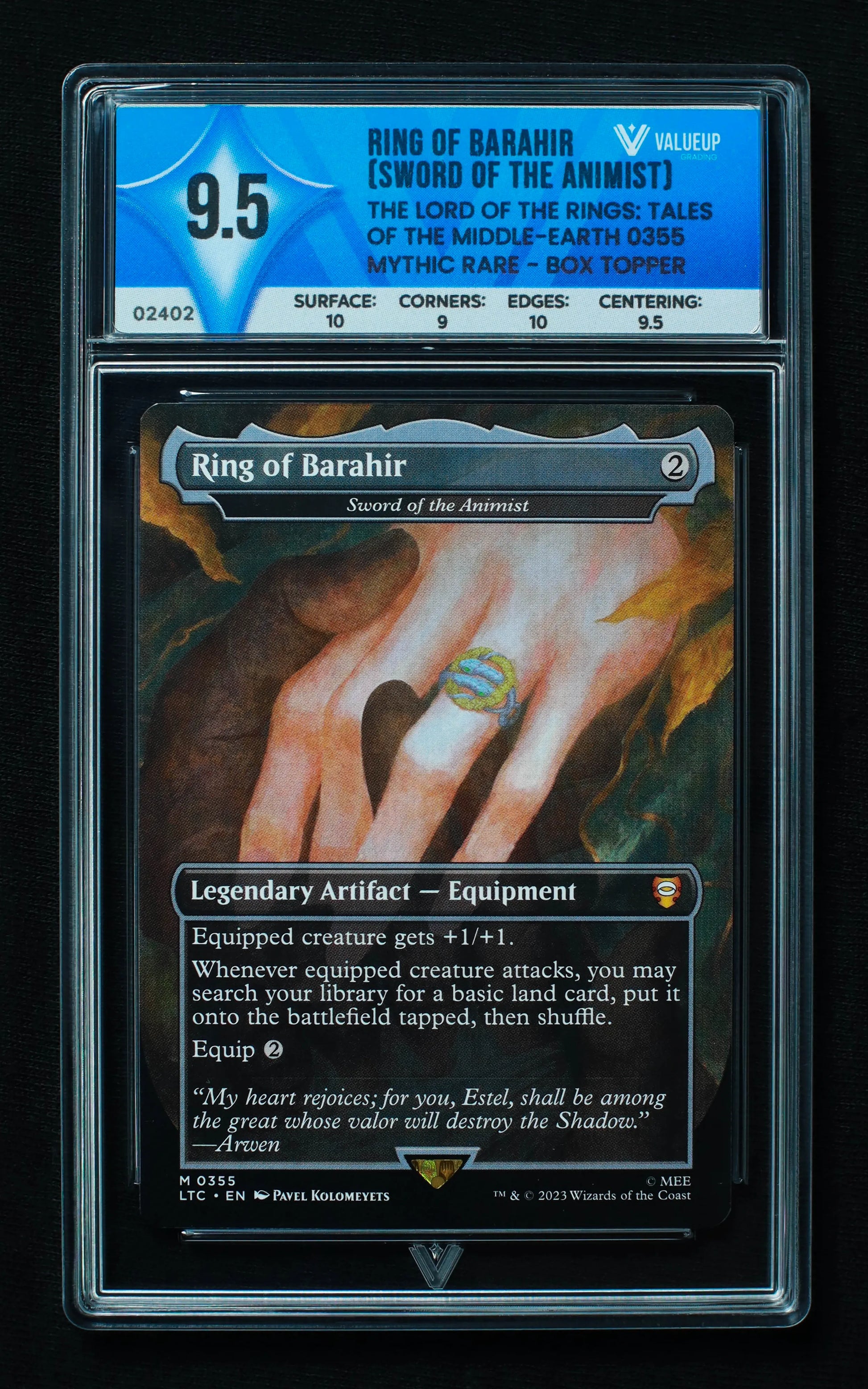 02402 RING OF BARAHIR (SWORD OF THE ANIMIST) Grading Card