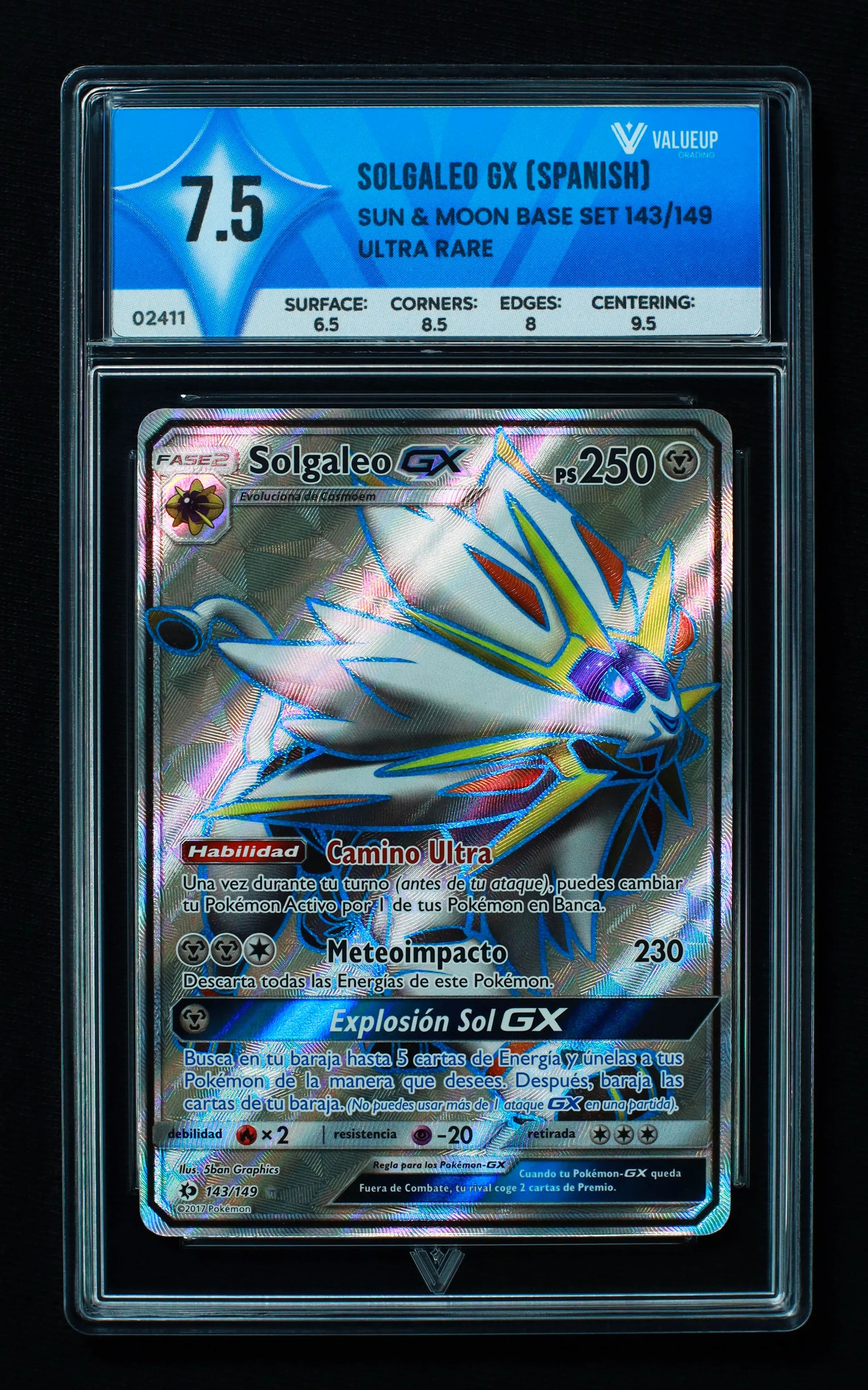 02411 SOLGALEO GX (SPANISH) Grading Card