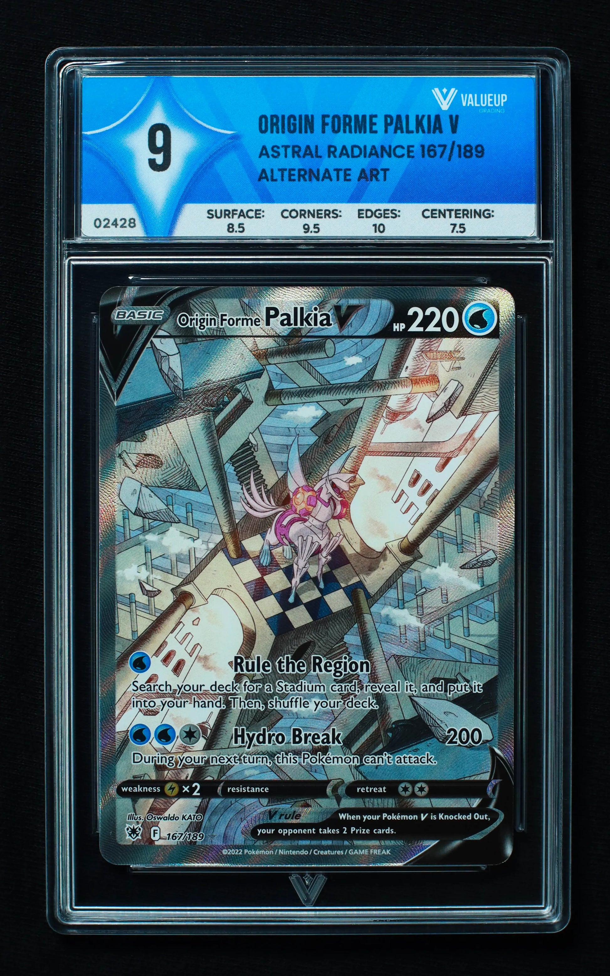 02428 ORIGIN FORME PALKIA V Grading Card