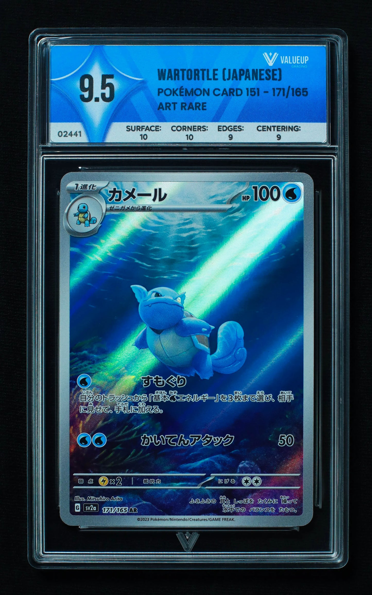 02441 WARTORTLE (JAPANESE) Grading Card