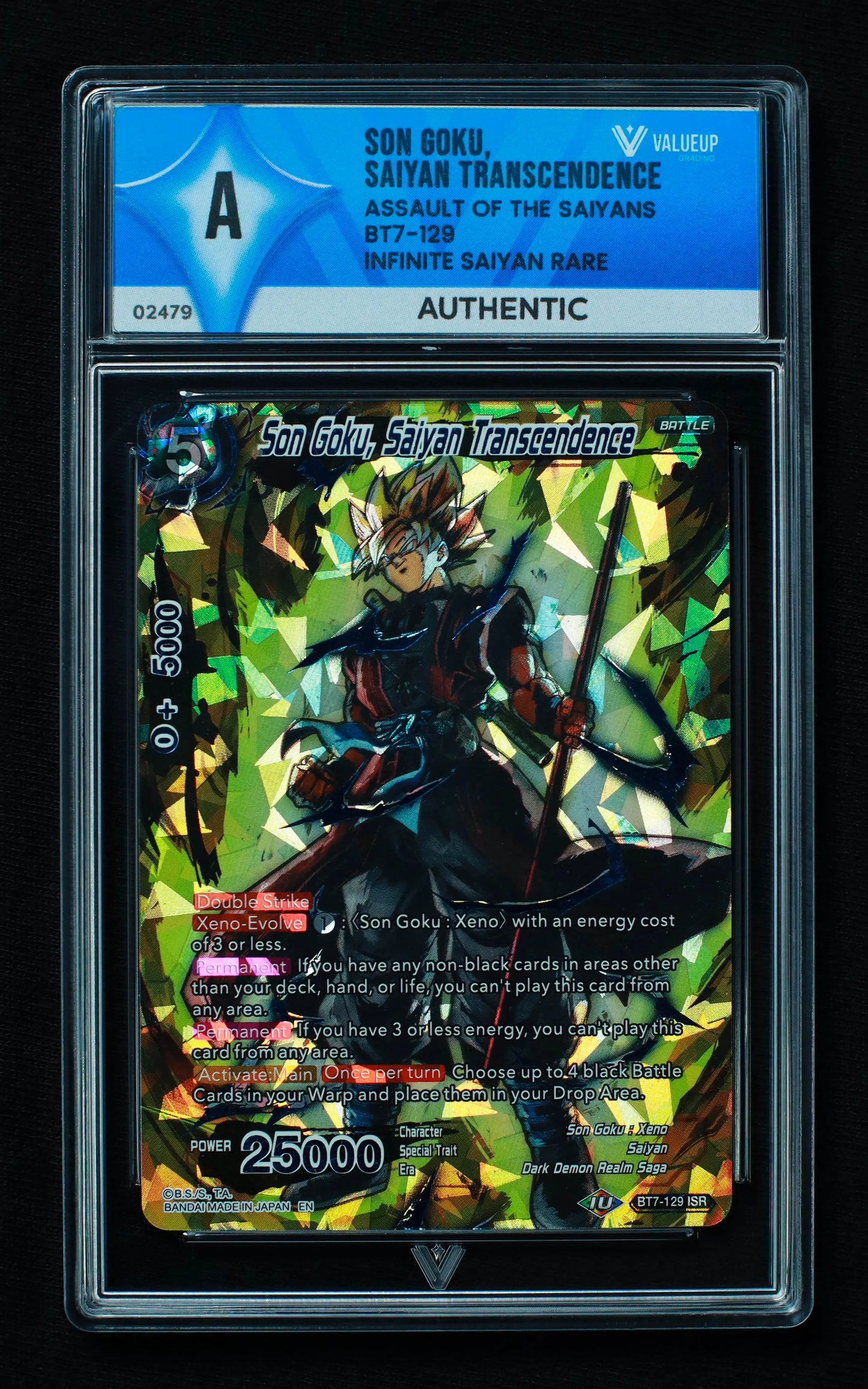 02479 SON GOKU, SAIYAN TRANSCENDENCE Grading Card