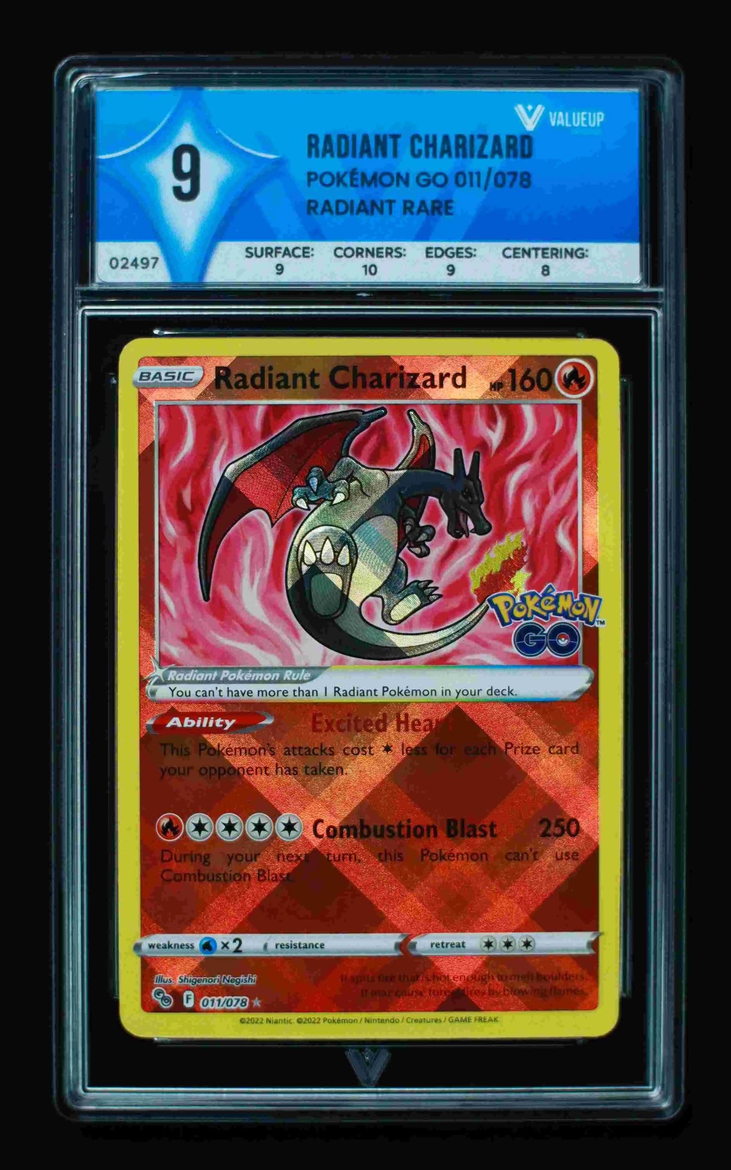 02497 RADIANT CHARIZARD Grading Card