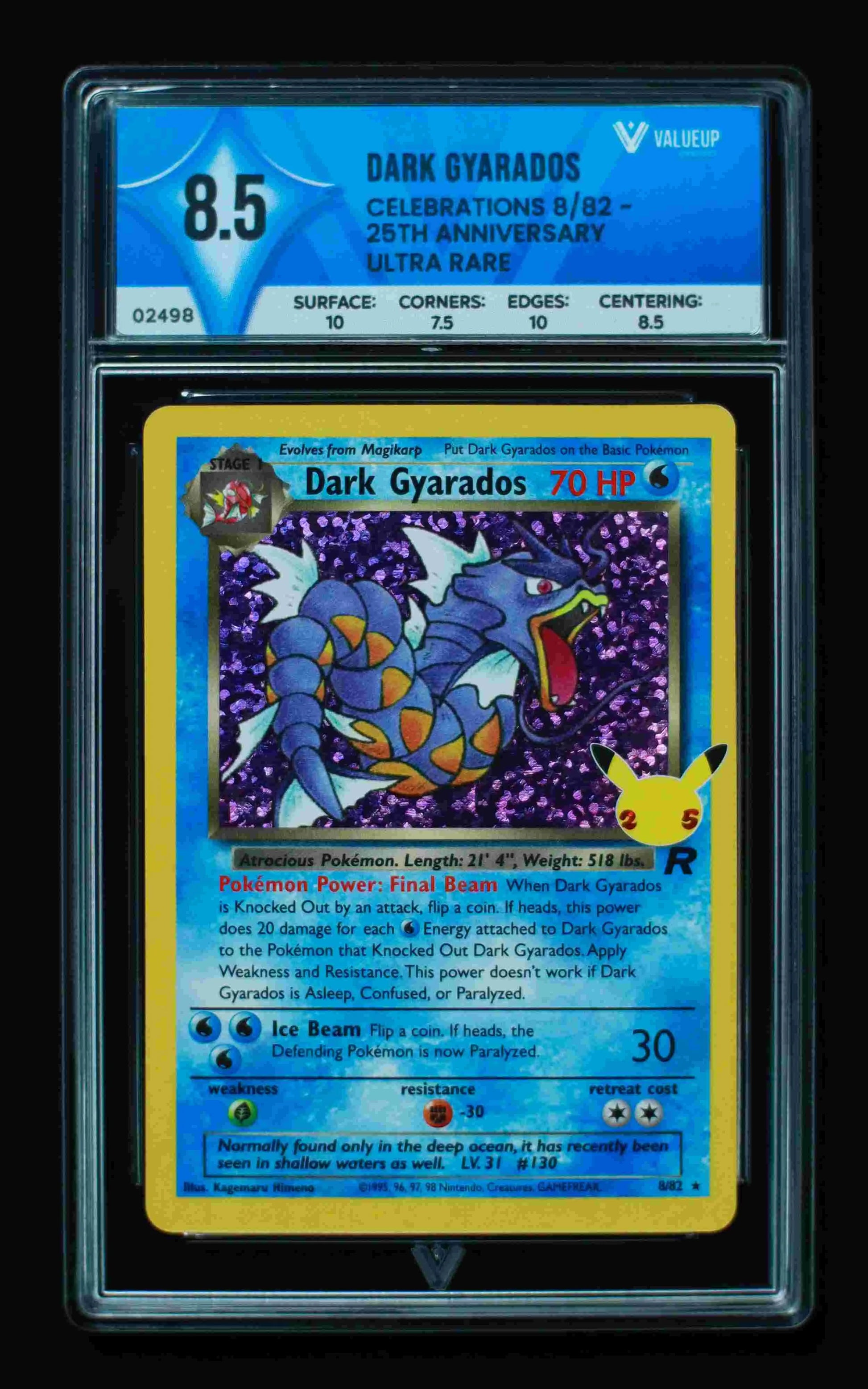 02498 DARK GYARADOS Grading Card