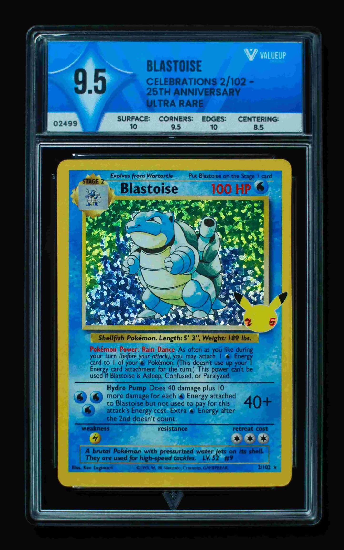 02499 BLASTOISE Grading Card