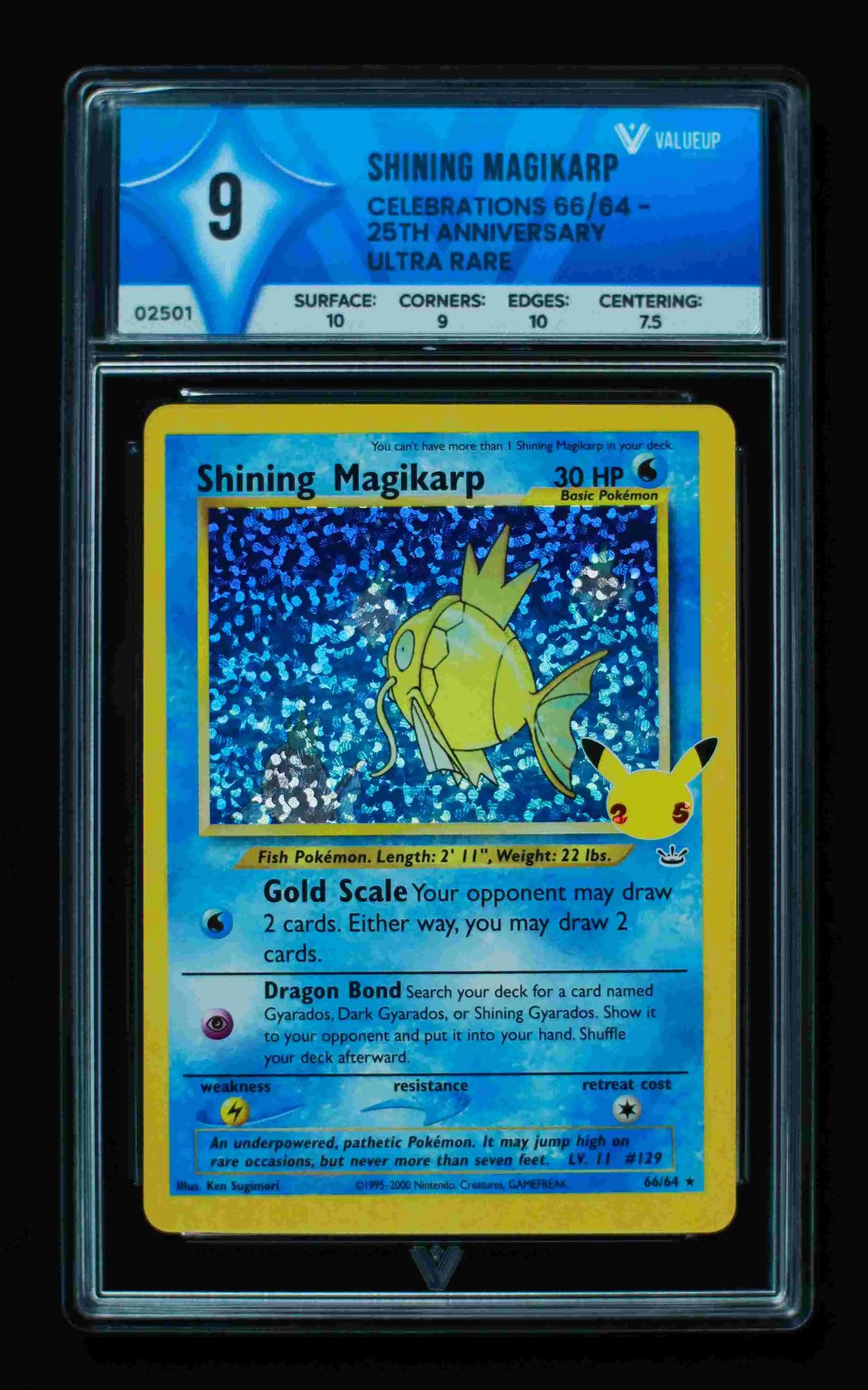02501 SHINING MAGIKARP Grading Card