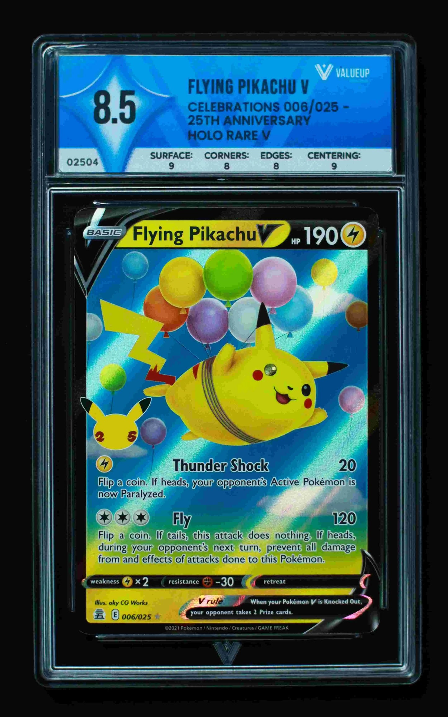 02504 FLYING PIKACHU V Grading Card