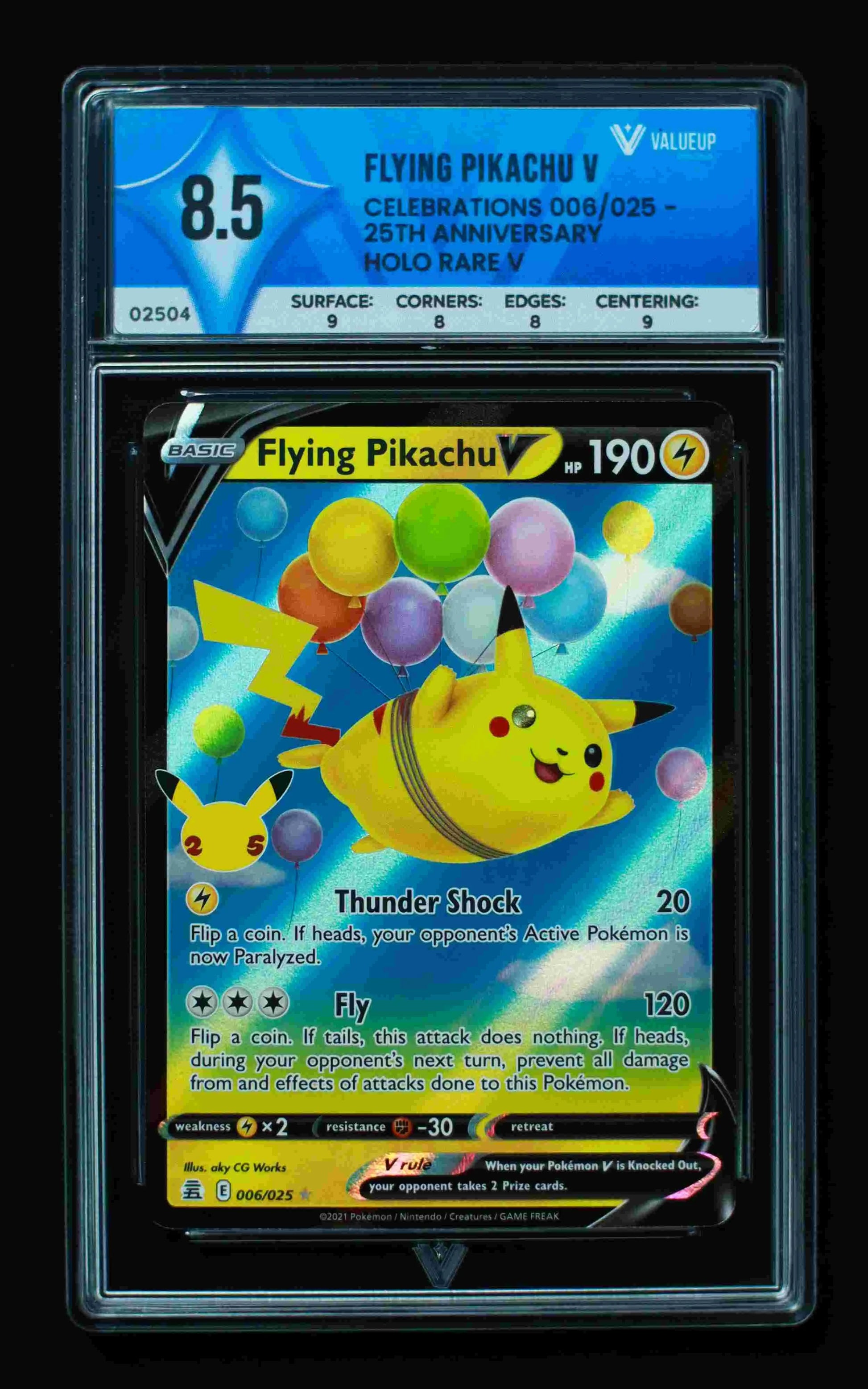 02504 FLYING PIKACHU V Grading Card
