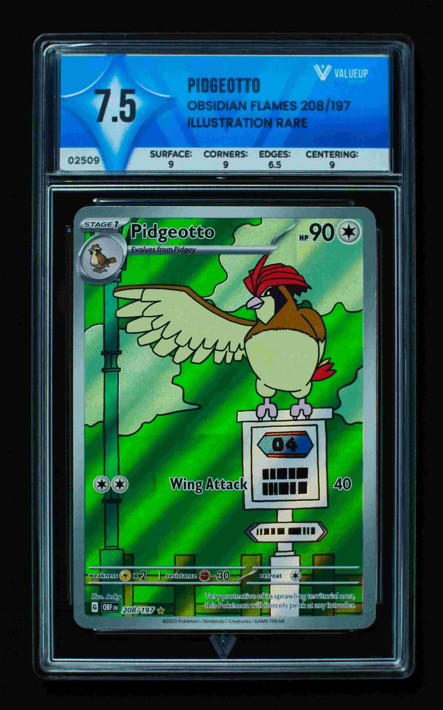 02509 PIDGEOTTO Grading Card
