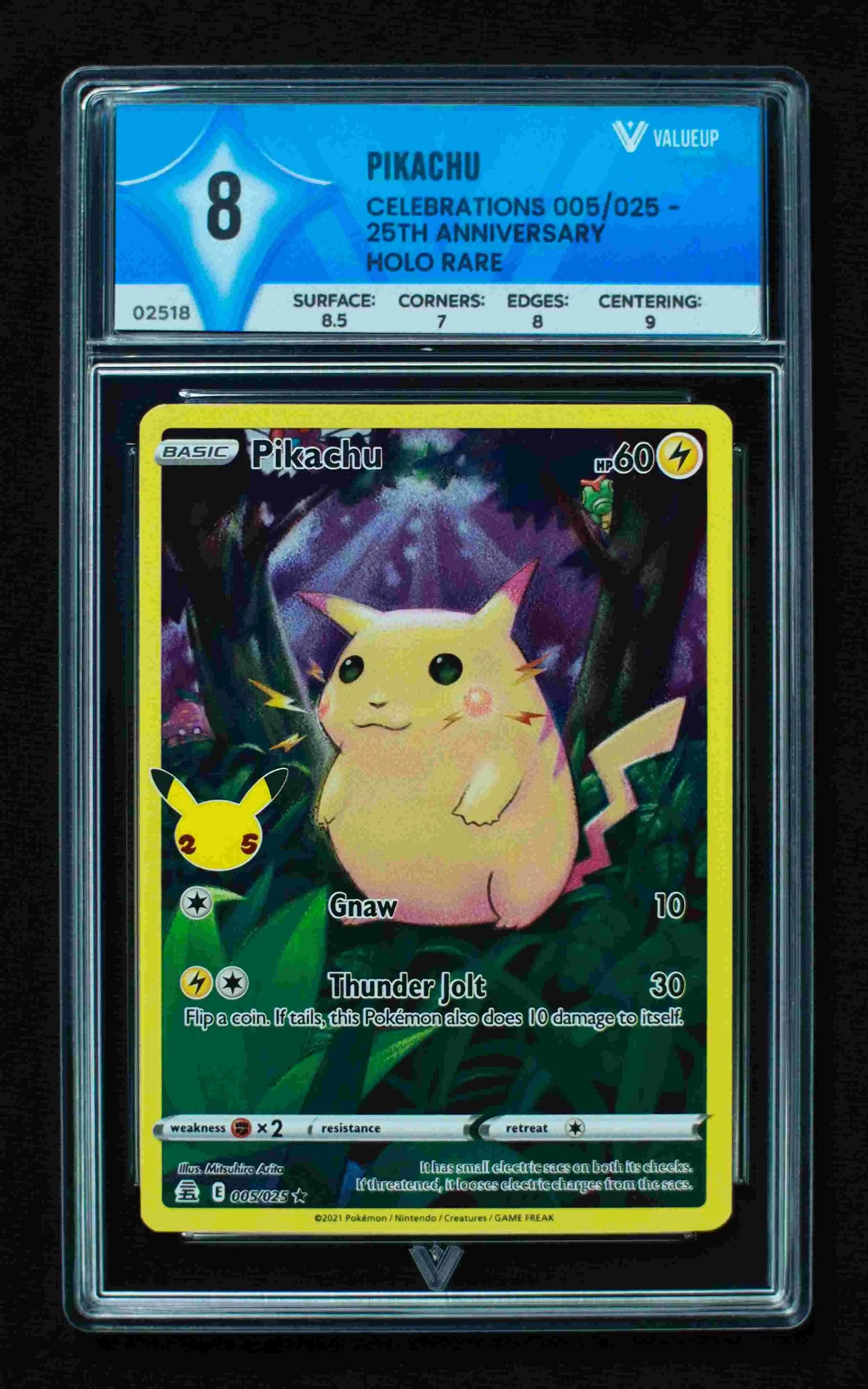02518 PIKACHU Grading Card