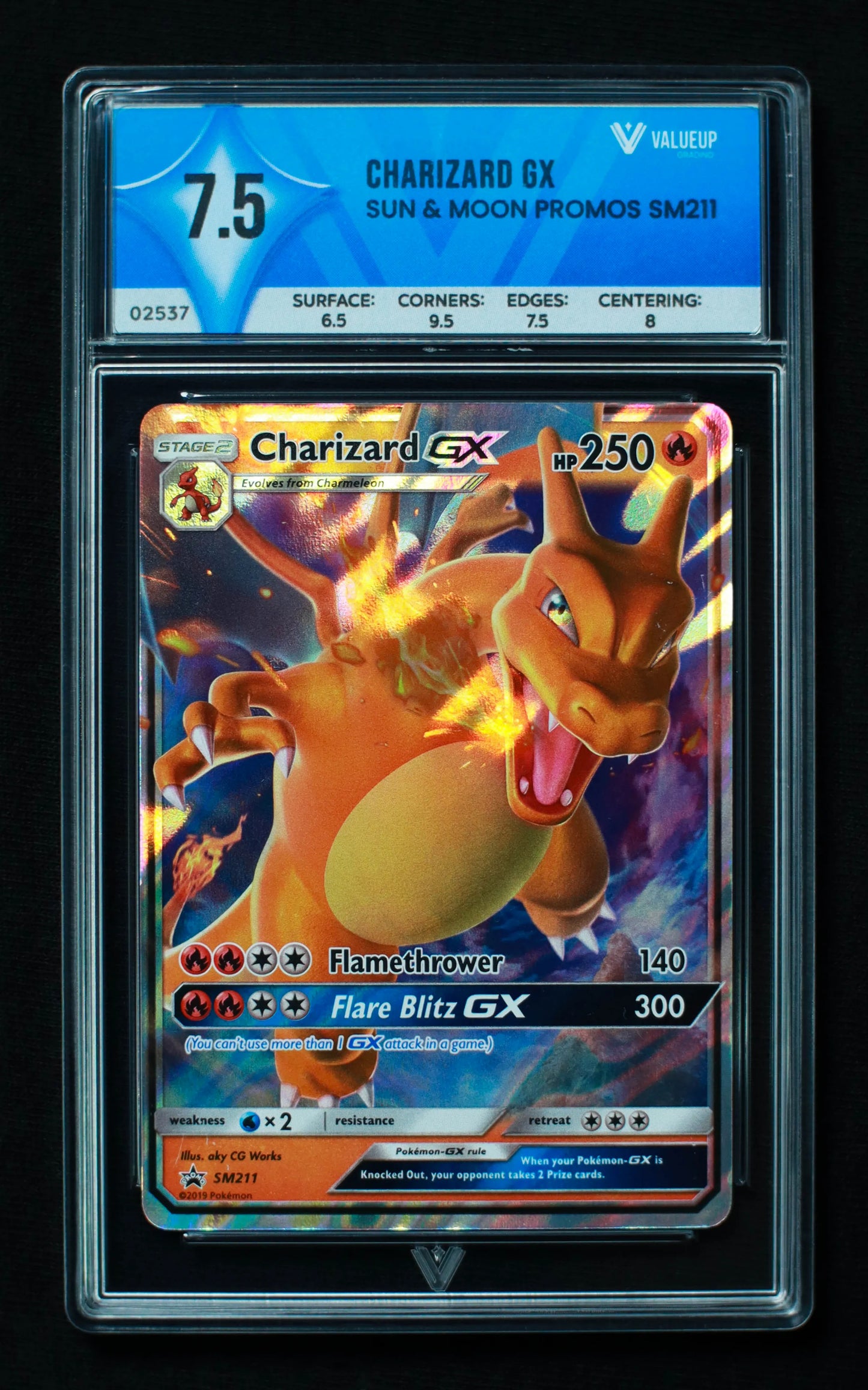 02537 CHARIZARD GX Grading Card