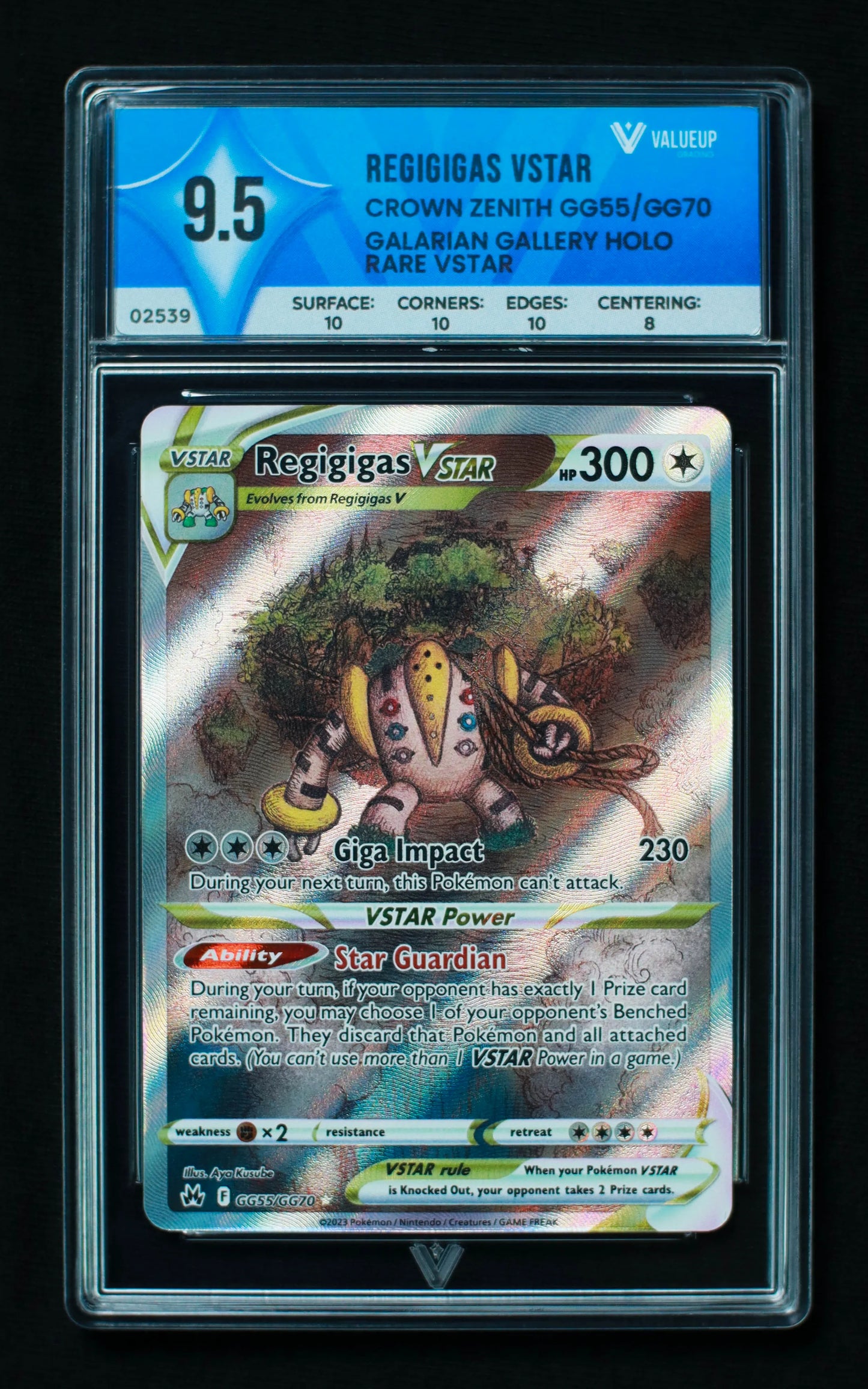 02539 REGIGIGAS VSTAR Grading Card