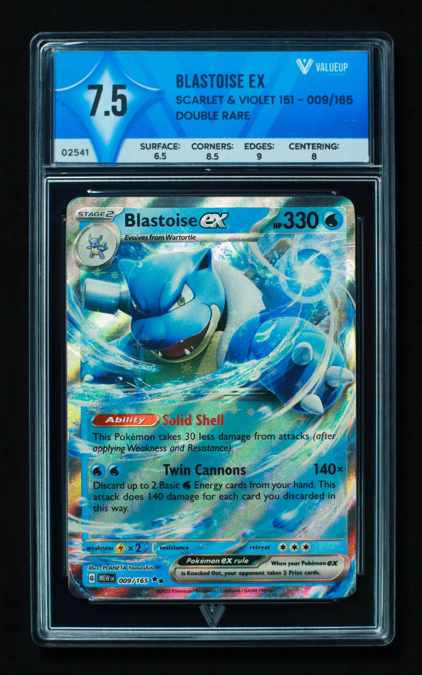 02541 BLASTOISE EX Grading Card