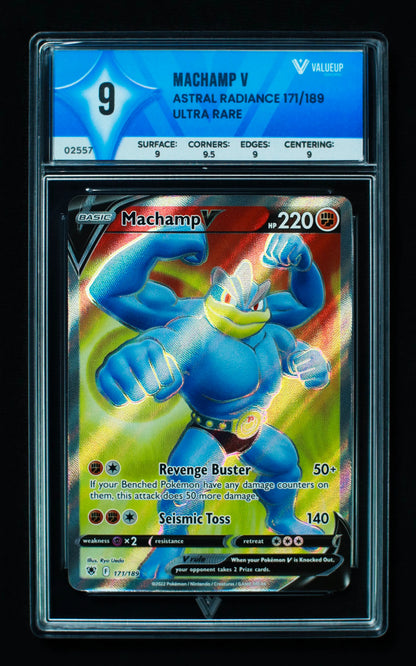 02557 MACHAMP V Grading Card
