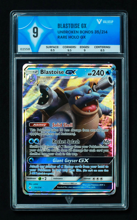 02558 BLASTOISE GX Grading Card