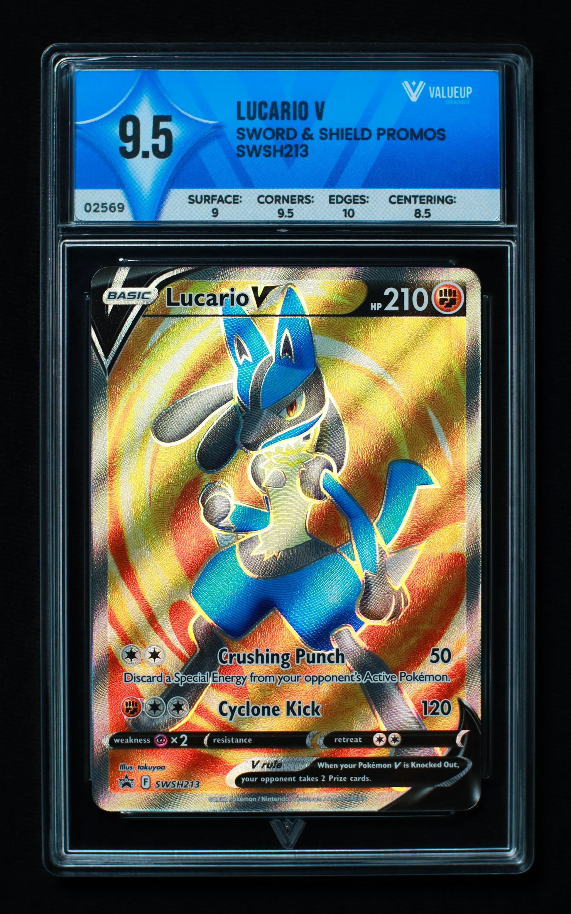 02569 LUCARIO V Grading Card