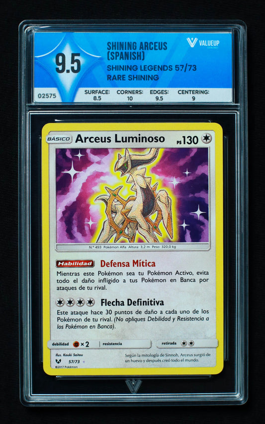 02575 SHINING ARCEUS (SPANISH) Grading Card