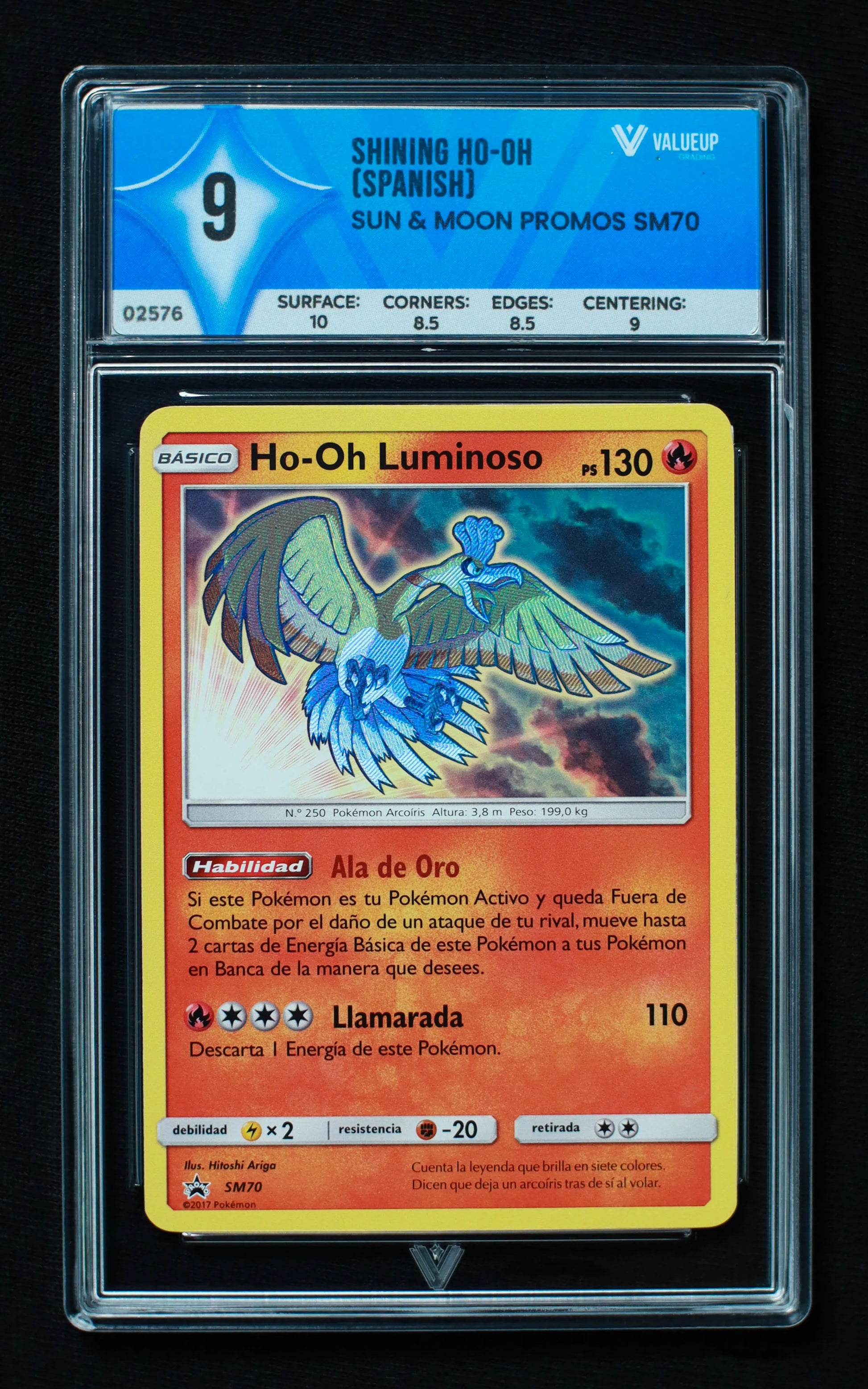 02576 SHINING HO-OH (SPANISH) Grading Card