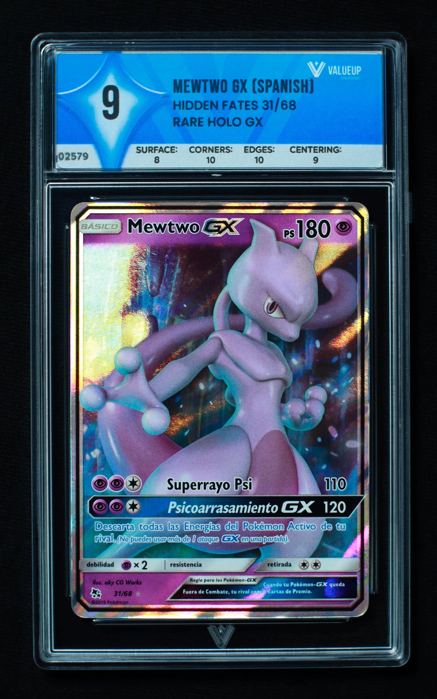 02579 MEWTWO GX (SPANISH) Grading Card