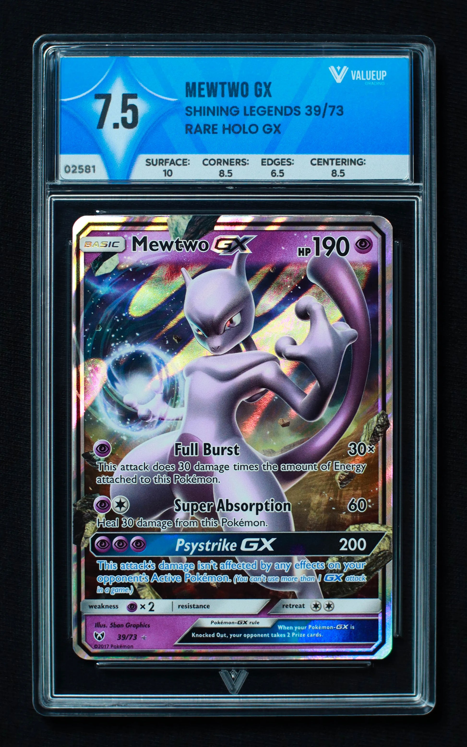 02581 MEWTWO GX Grading Card