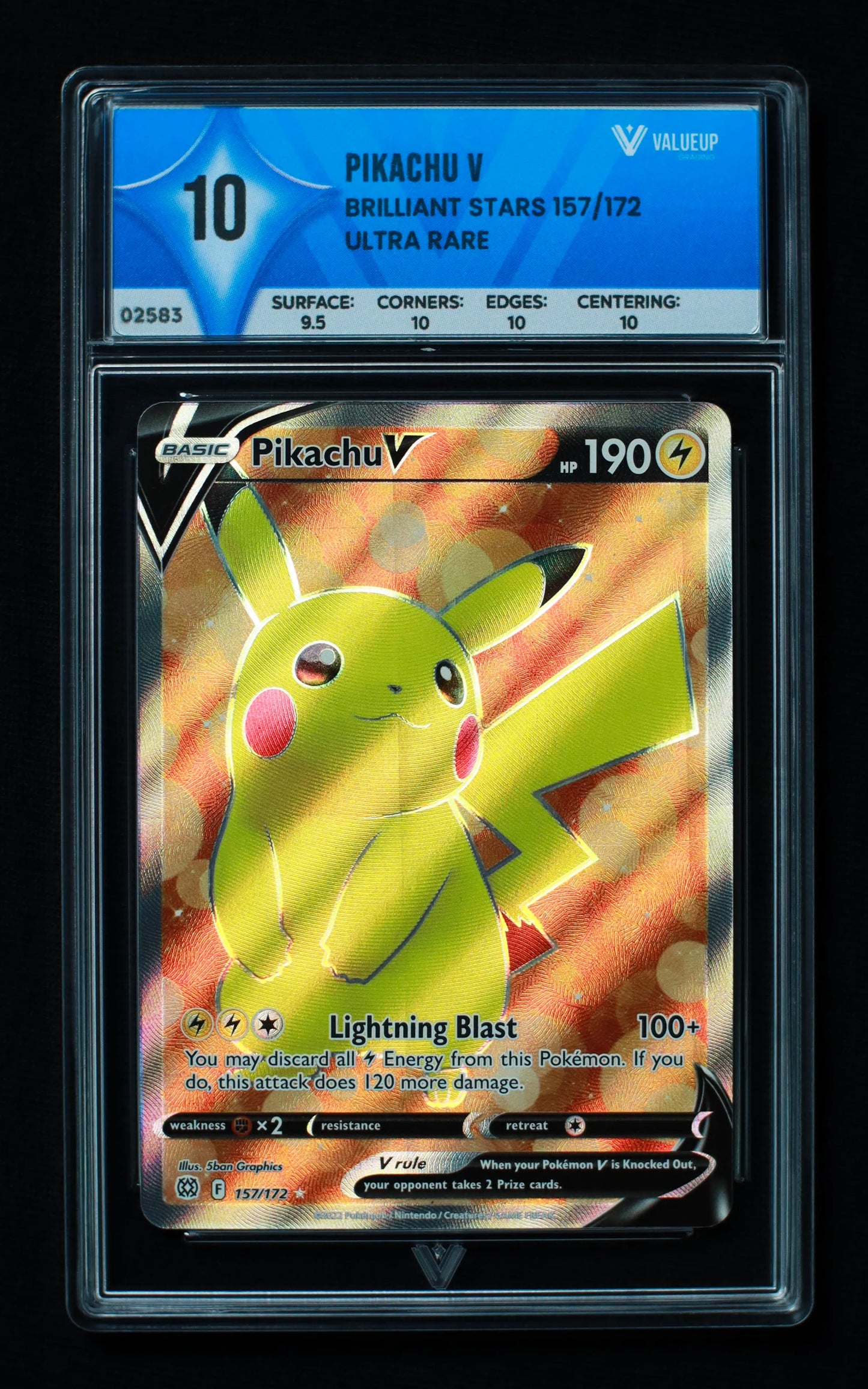 02583 PIKACHU V Grading Card