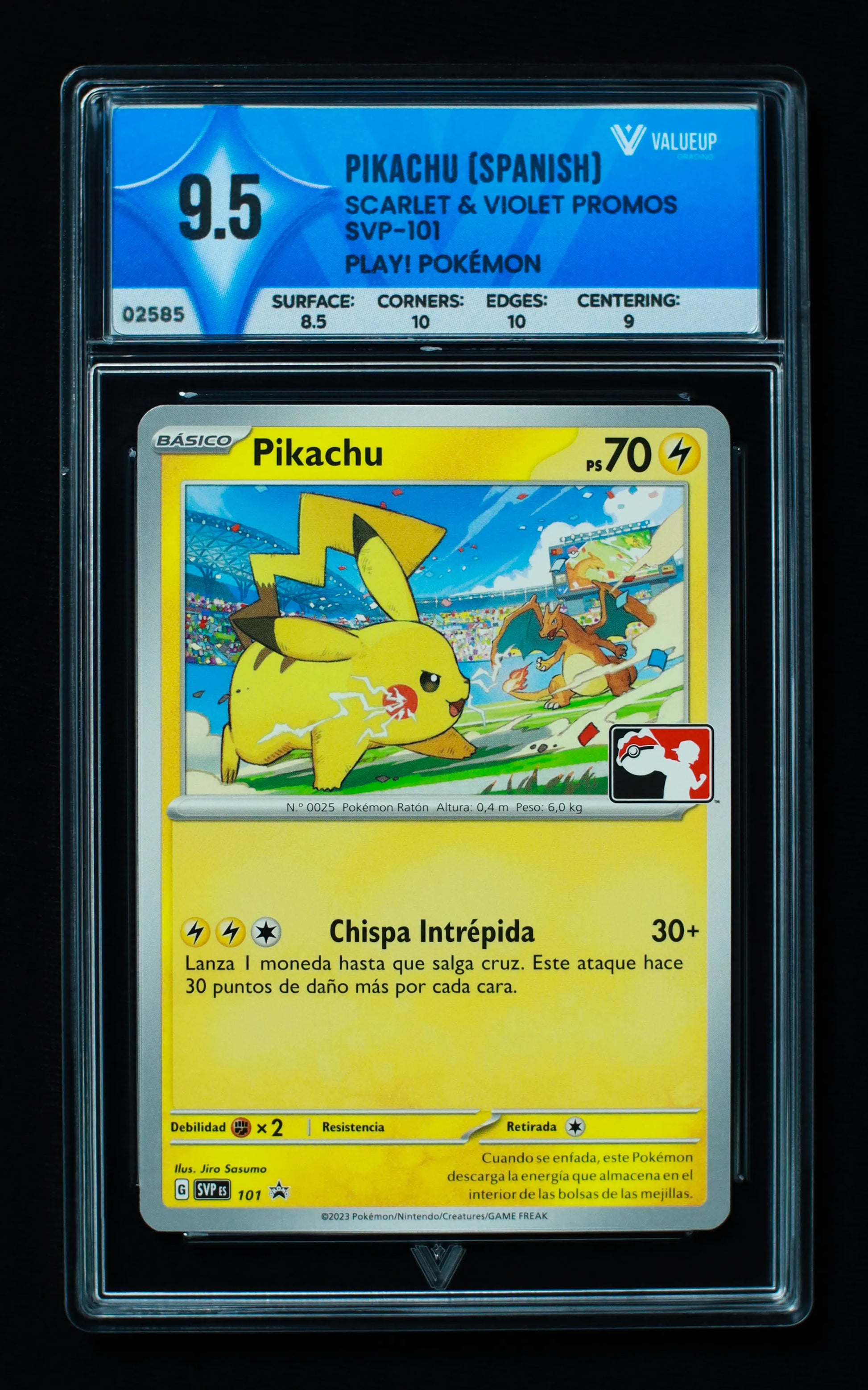 02585 PIKACHU (SPANISH) Grading Card