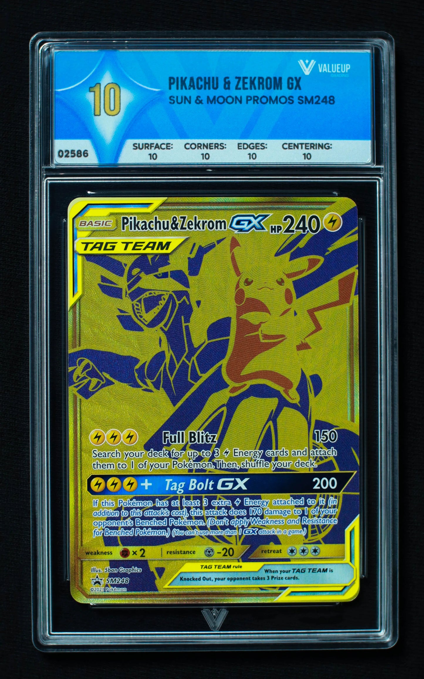 02586 PIKACHU & ZEKROM GX Grading Card