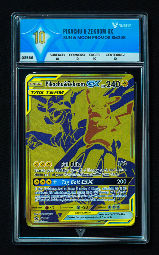 02586 PIKACHU & ZEKROM GX Grading Card