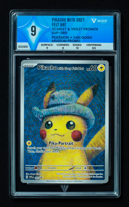 02588 PIKACHU WITH GREY FELT HAT Grading Card