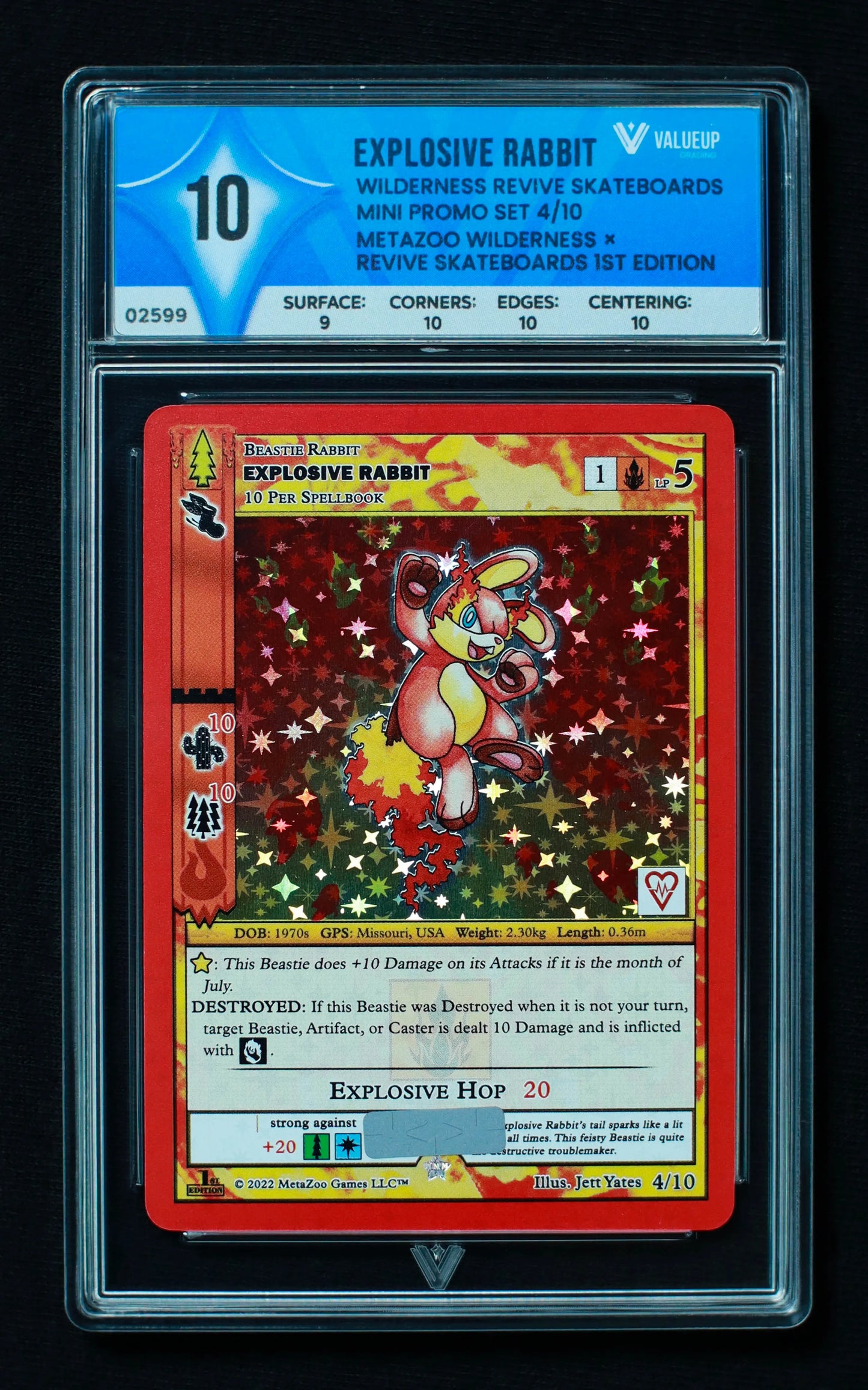 02599 EXPLOSIVE RABBIT Grading Card