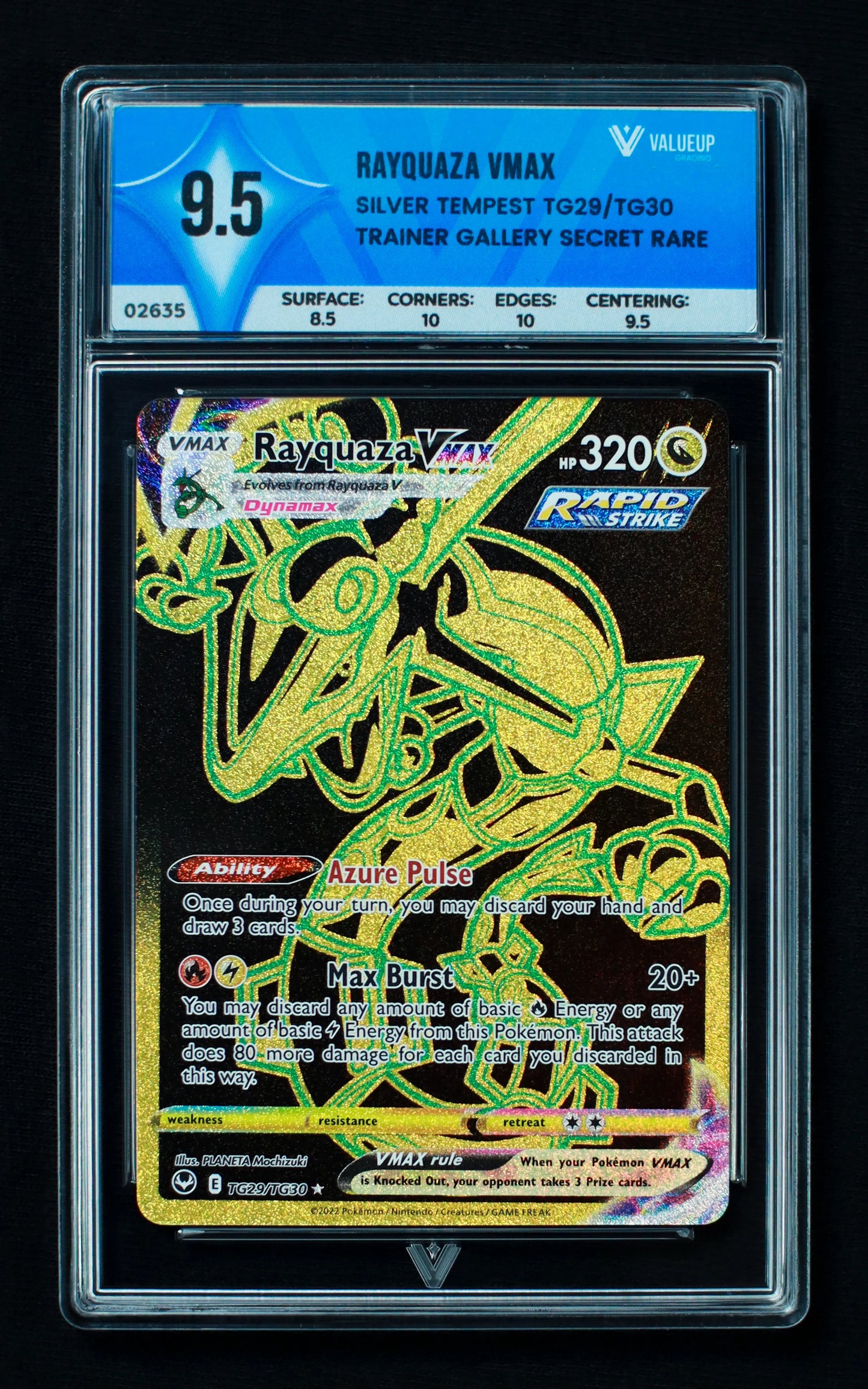 02635 RAYQUAZA VMAX Grading Card