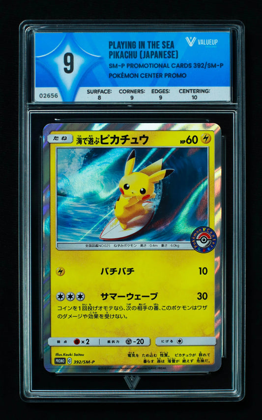 02656 PLAYING IN THE SEA PIKACHU (JAPANESE) Grading Card