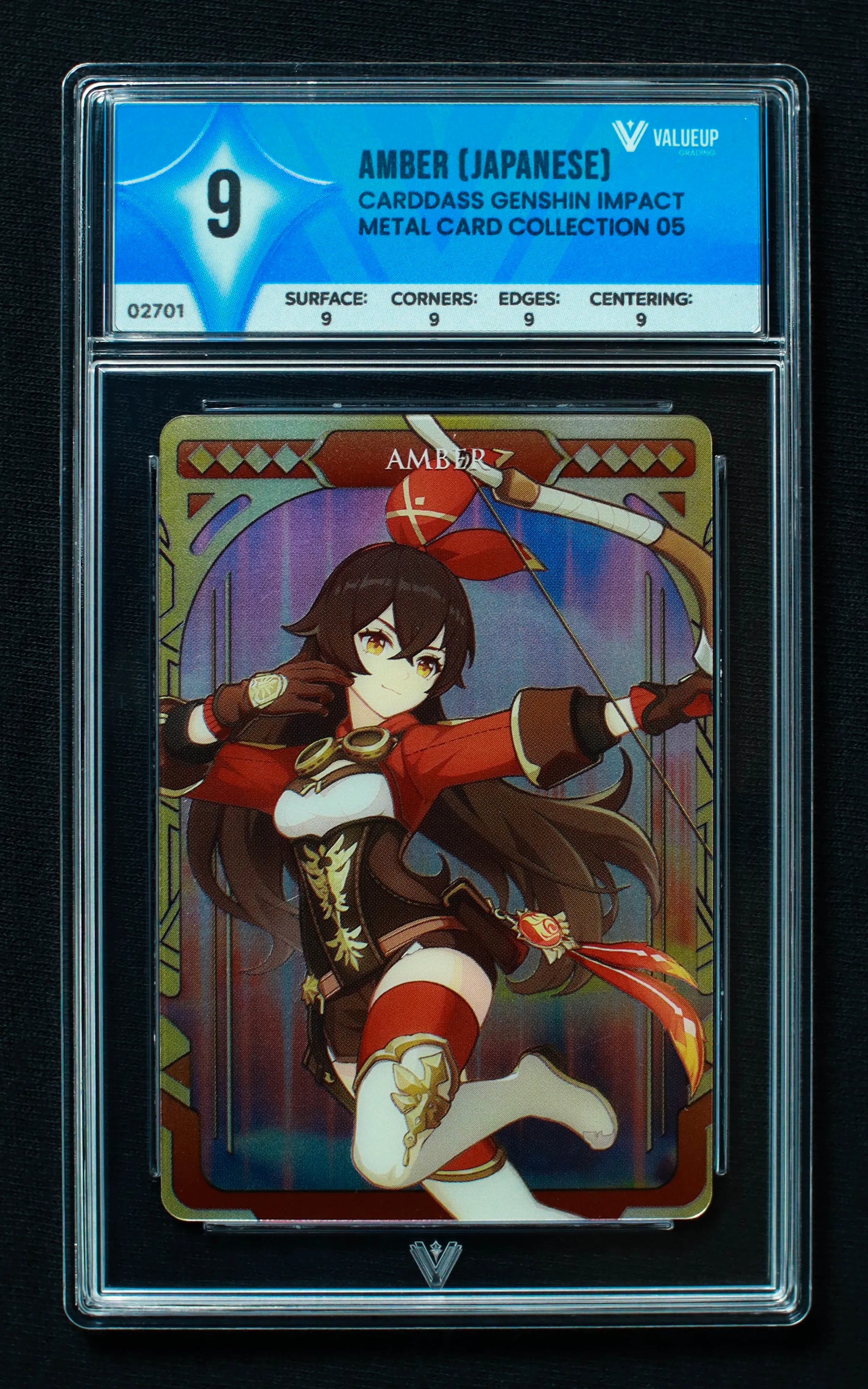 02701 AMBER (JAPANESE) Grading Card