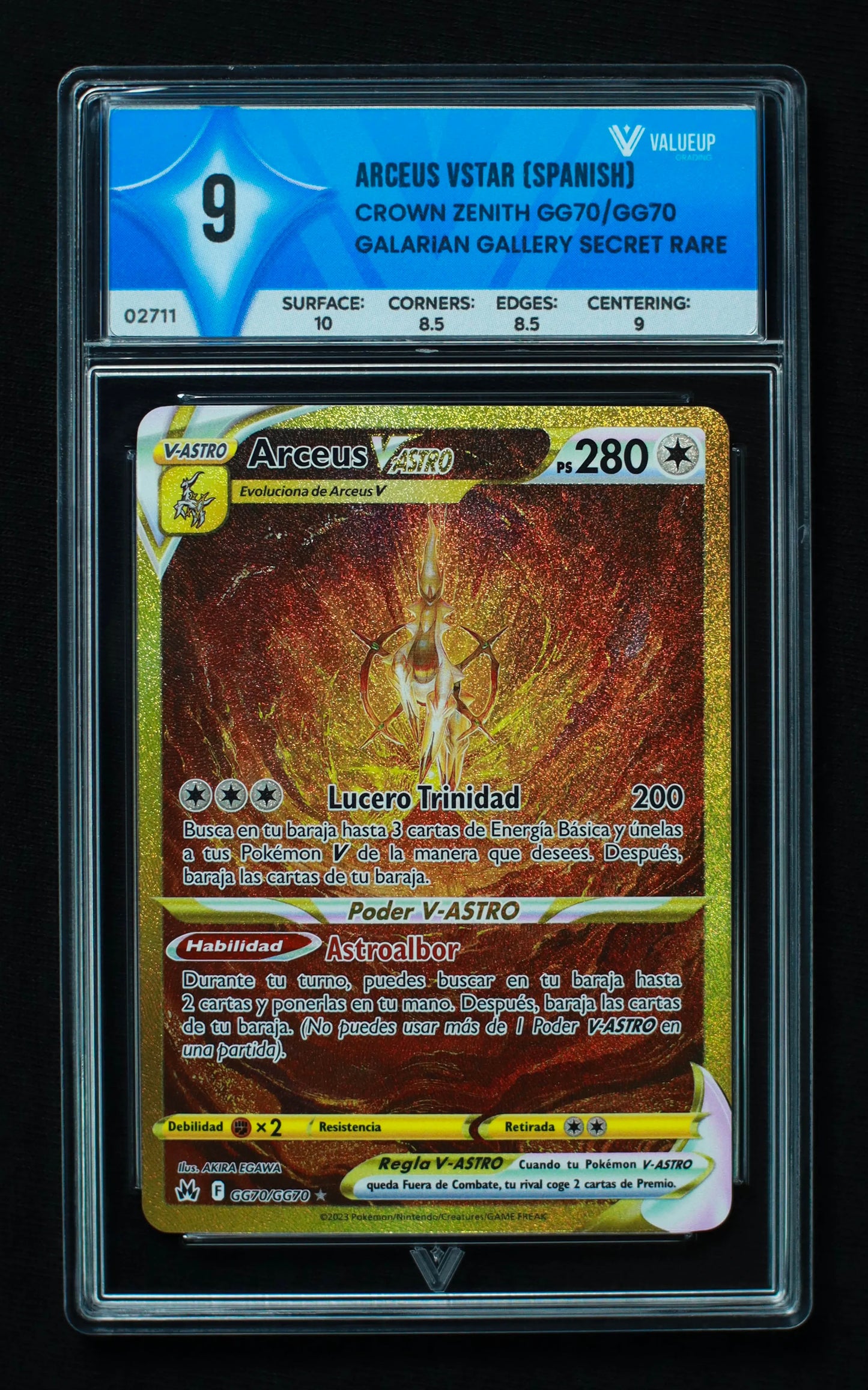 02711 ARCEUS VSTAR (SPANISH) Grading Card