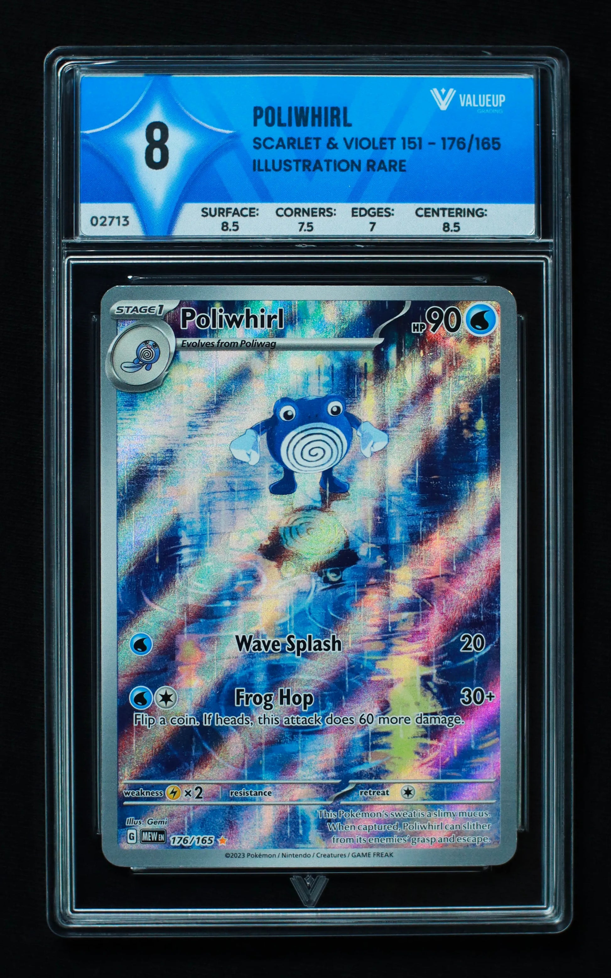 02713 POLIWHIRL Grading Card