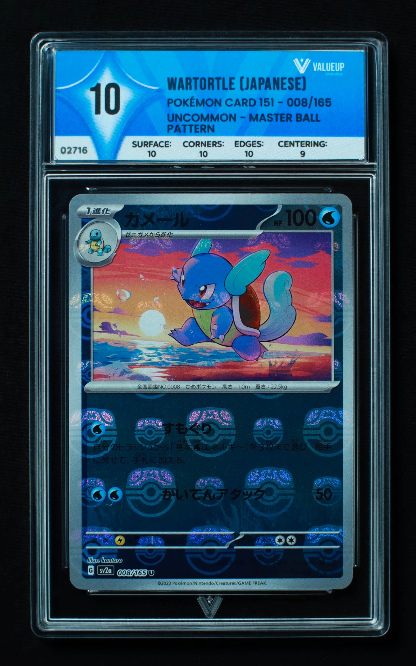 02716 WARTORTLE (JAPANESE) Grading Card