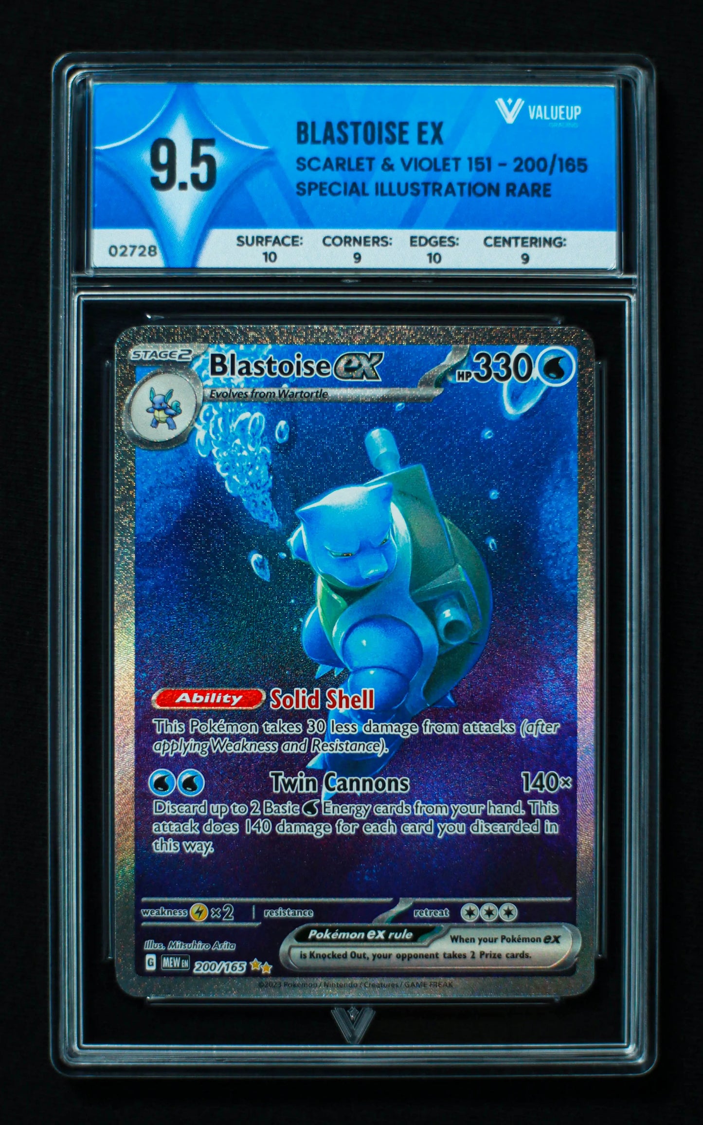 02728 BLASTOISE EX Grading Card