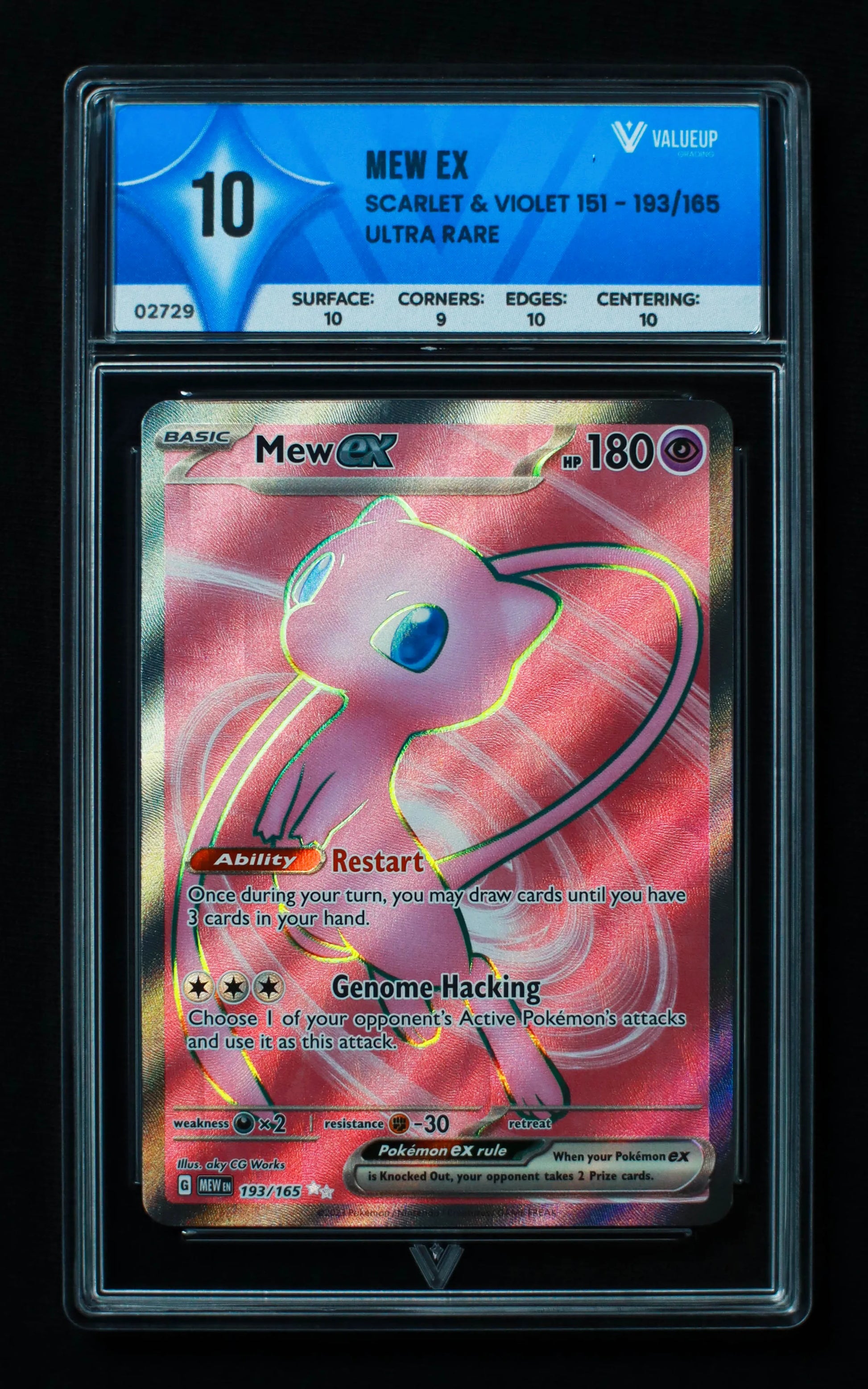 02729 MEW EX Grading Card