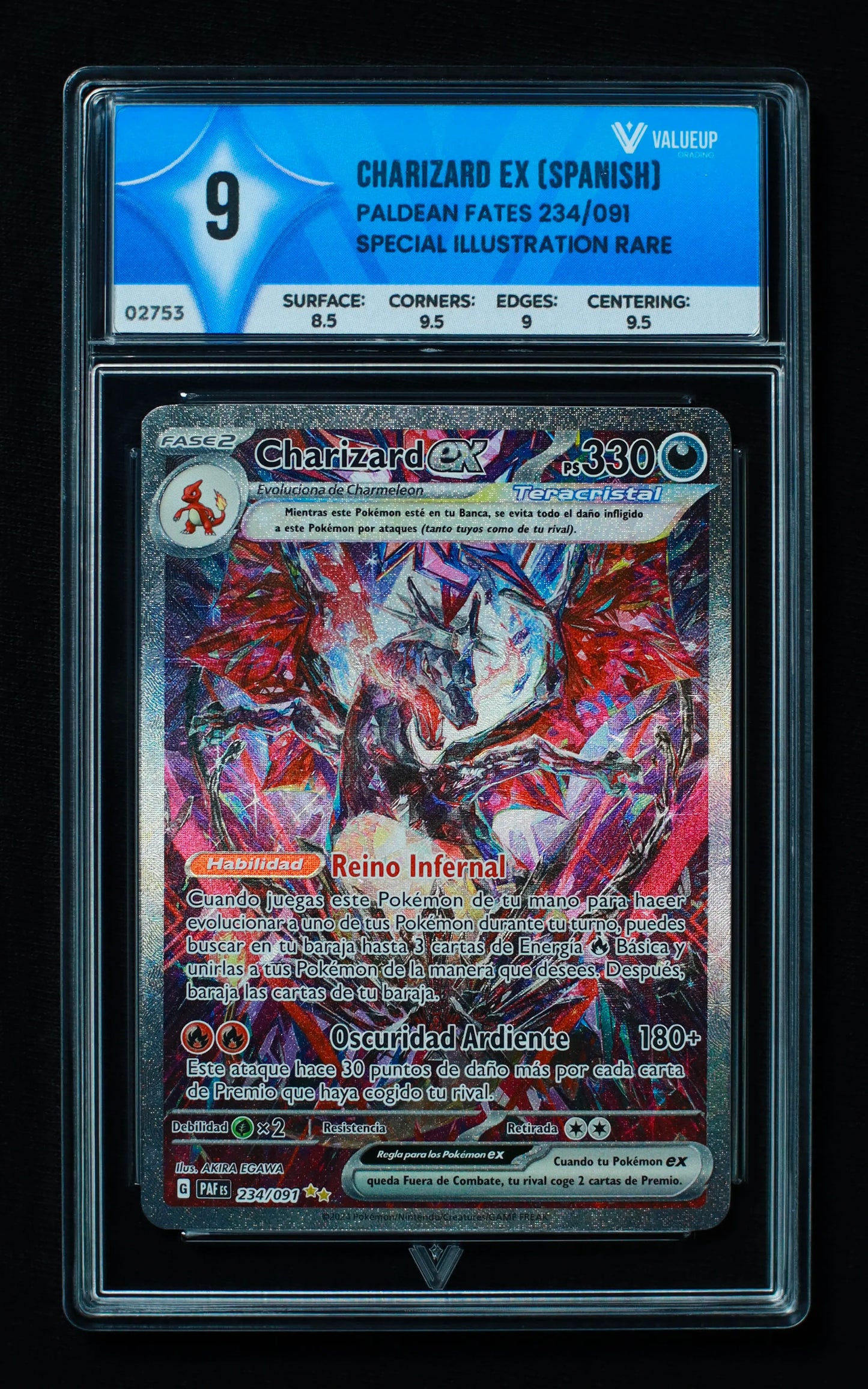 02753 CHARIZARD EX (SPANISH) Grading Card