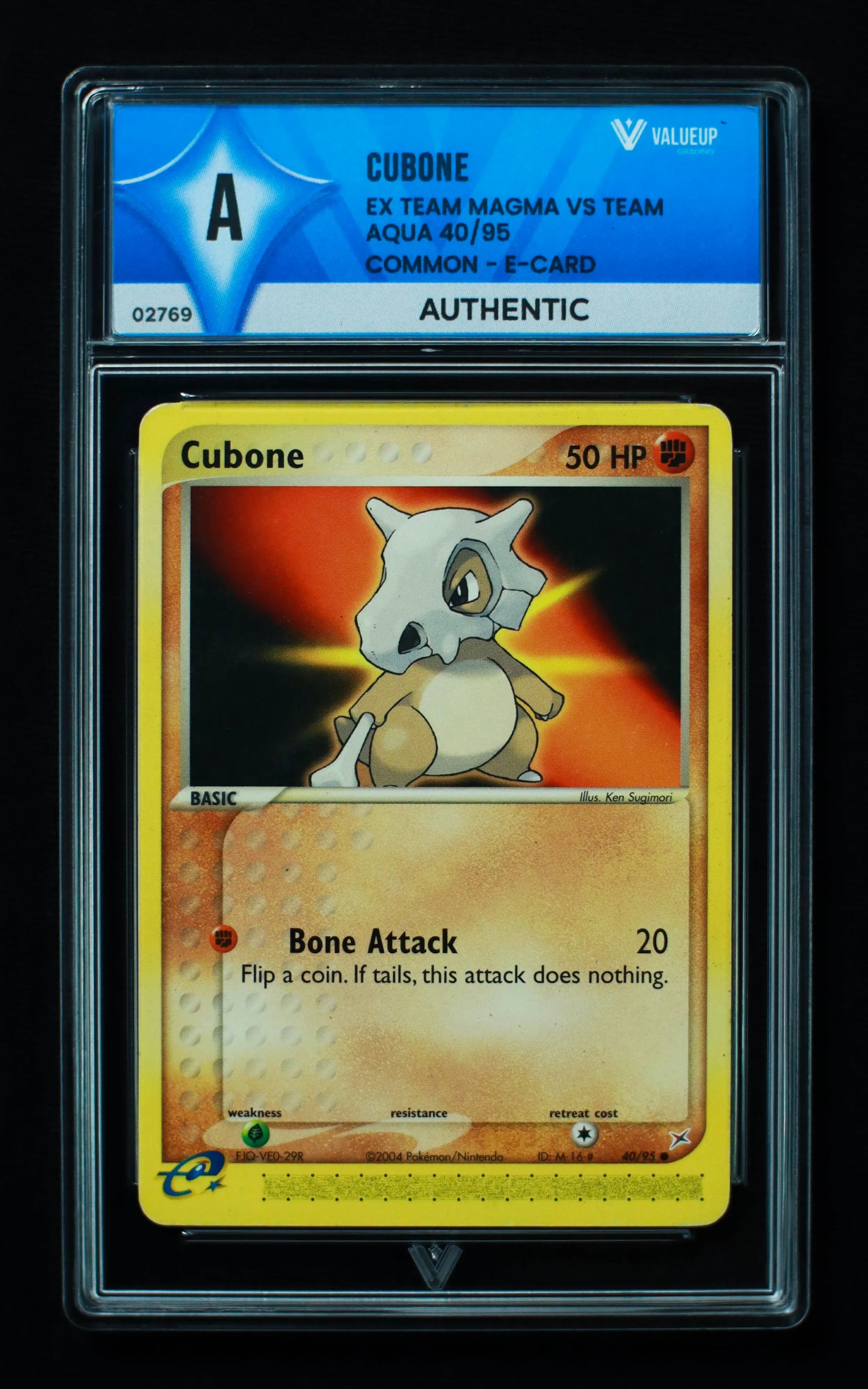 02769 CUBONE Grading Card