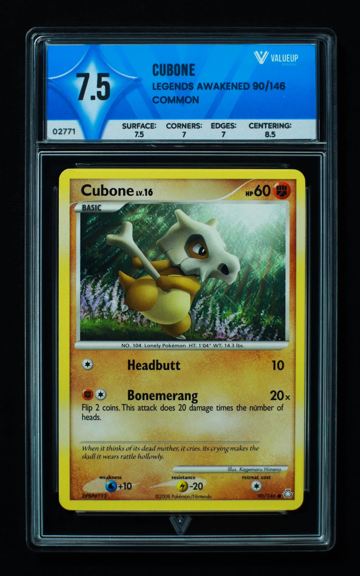 02771 CUBONE Grading Card