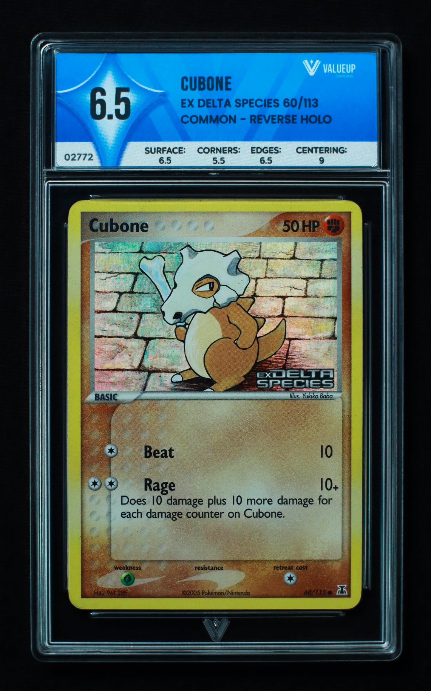 02772 CUBONE Grading Card