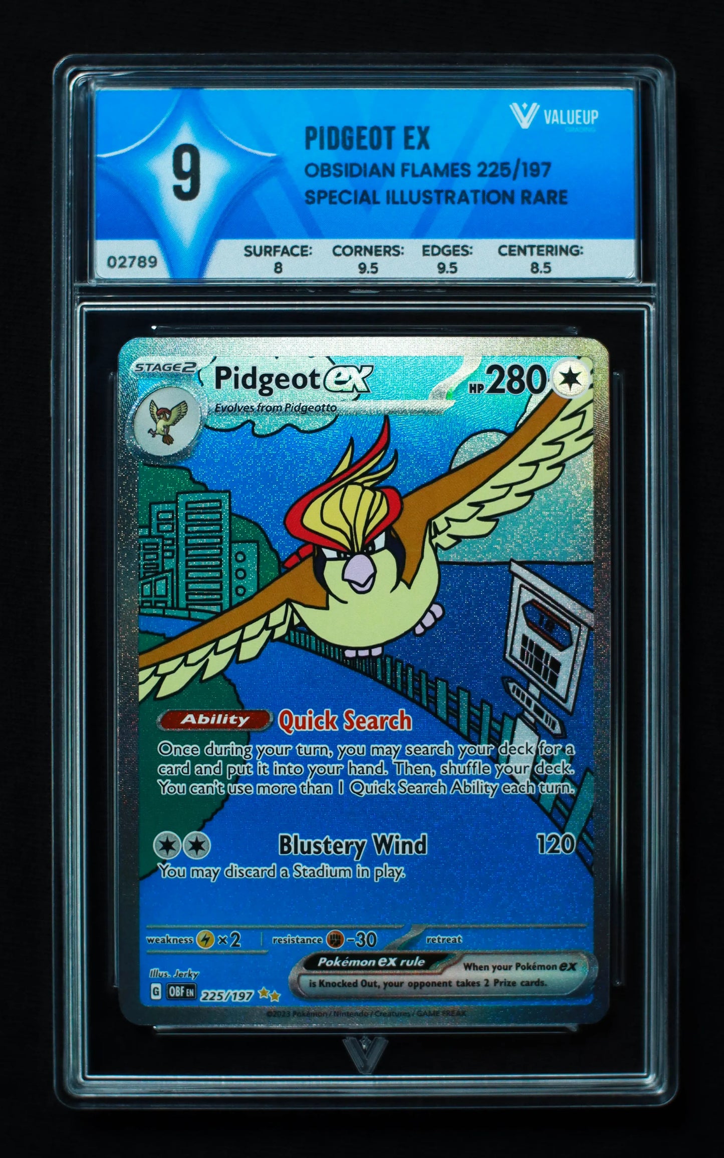02789 PIDGEOT EX Grading Card