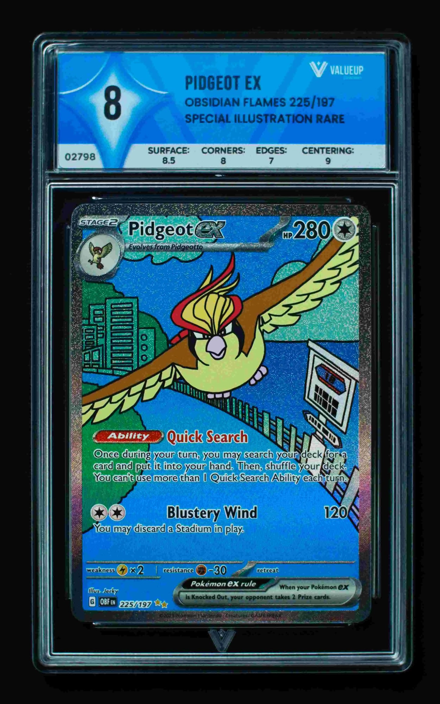 02798 PIDGEOT EX Grading Card