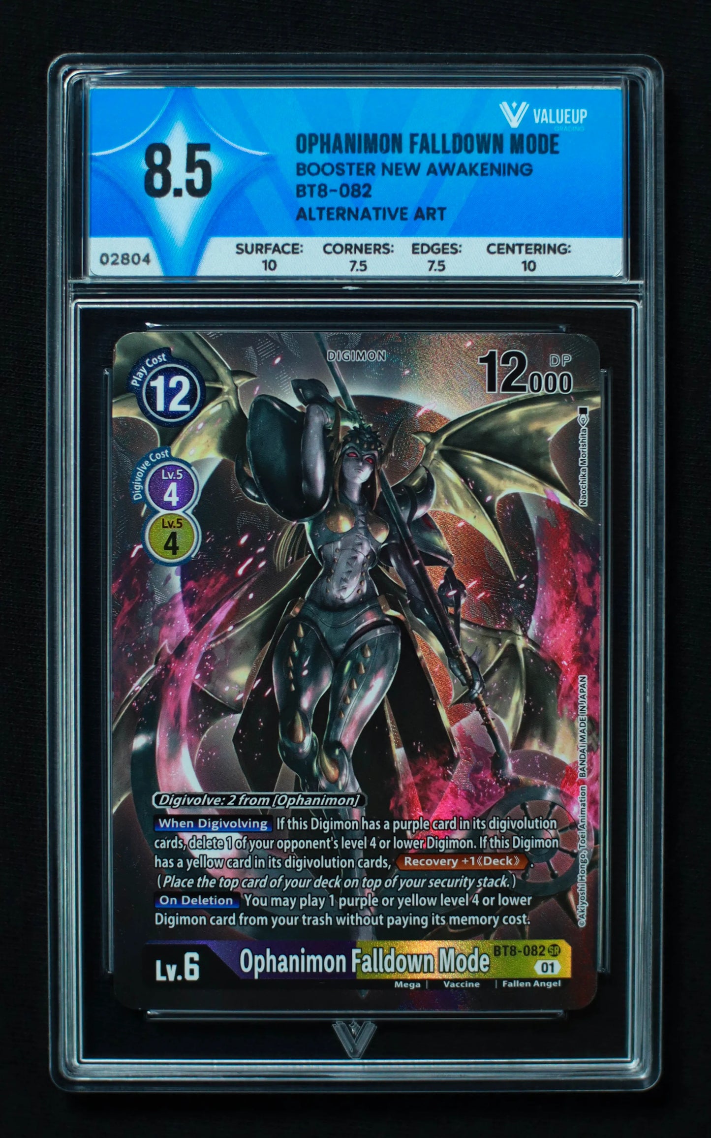 02804 OPHANIMON FALLDOWN MODE Grading Card